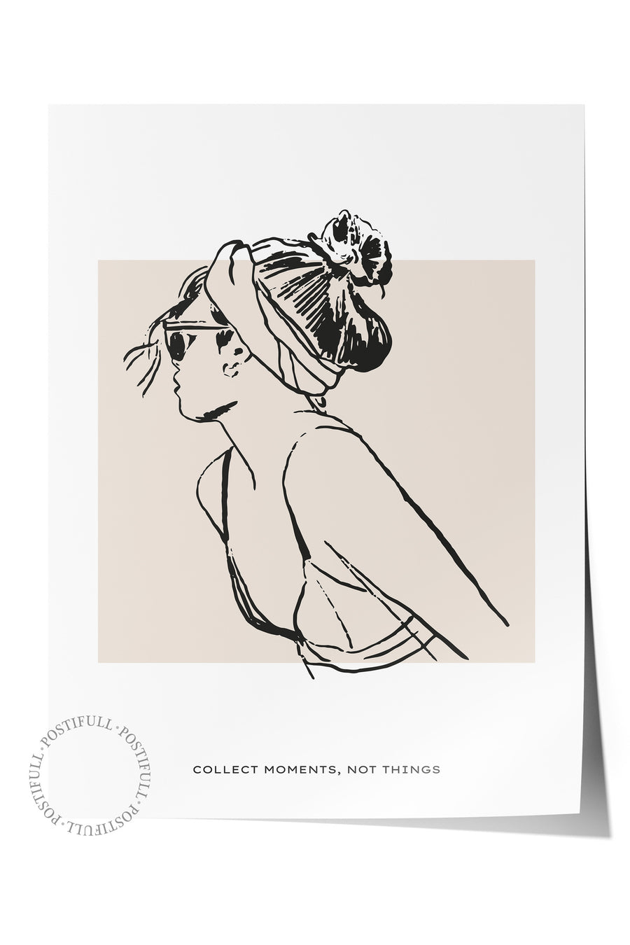 COLLECT MOMENTS, NOT THINGS Minimalist Yaz Çerçevesiz Poster