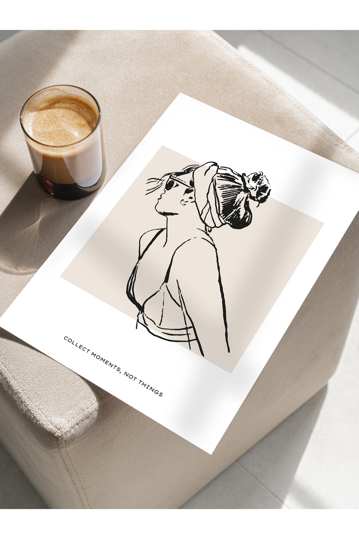 Gezi Çizim Temalı Duvar Posteri, Estetik Çerçevesiz Poster - Yatak Odası, Salon, Mutfak Duvar Dekoru