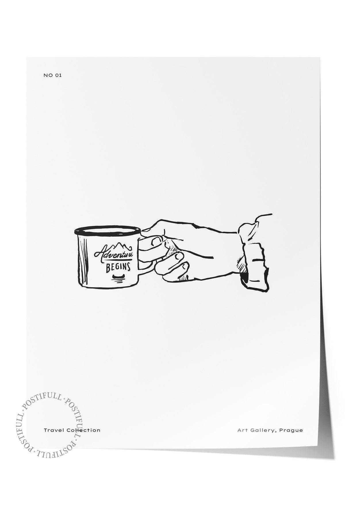 Gezi Çizim Temalı Duvar Posteri, Estetik Çerçevesiz Poster - Yatak Odası, Salon, Mutfak Duvar Dekoru