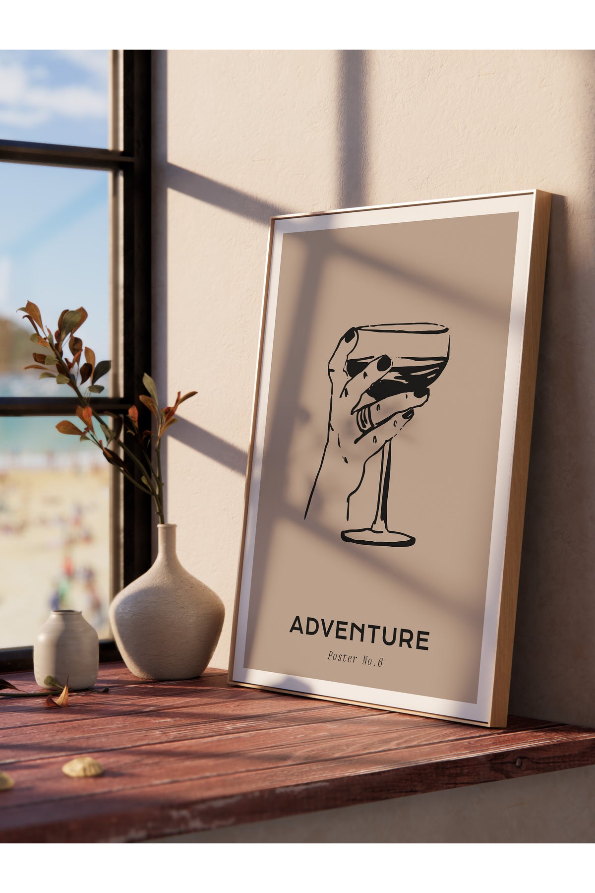 Gezi Çizim Temalı Duvar Posteri, Estetik Çerçevesiz Poster - Yatak Odası, Salon, Mutfak Duvar Dekoru