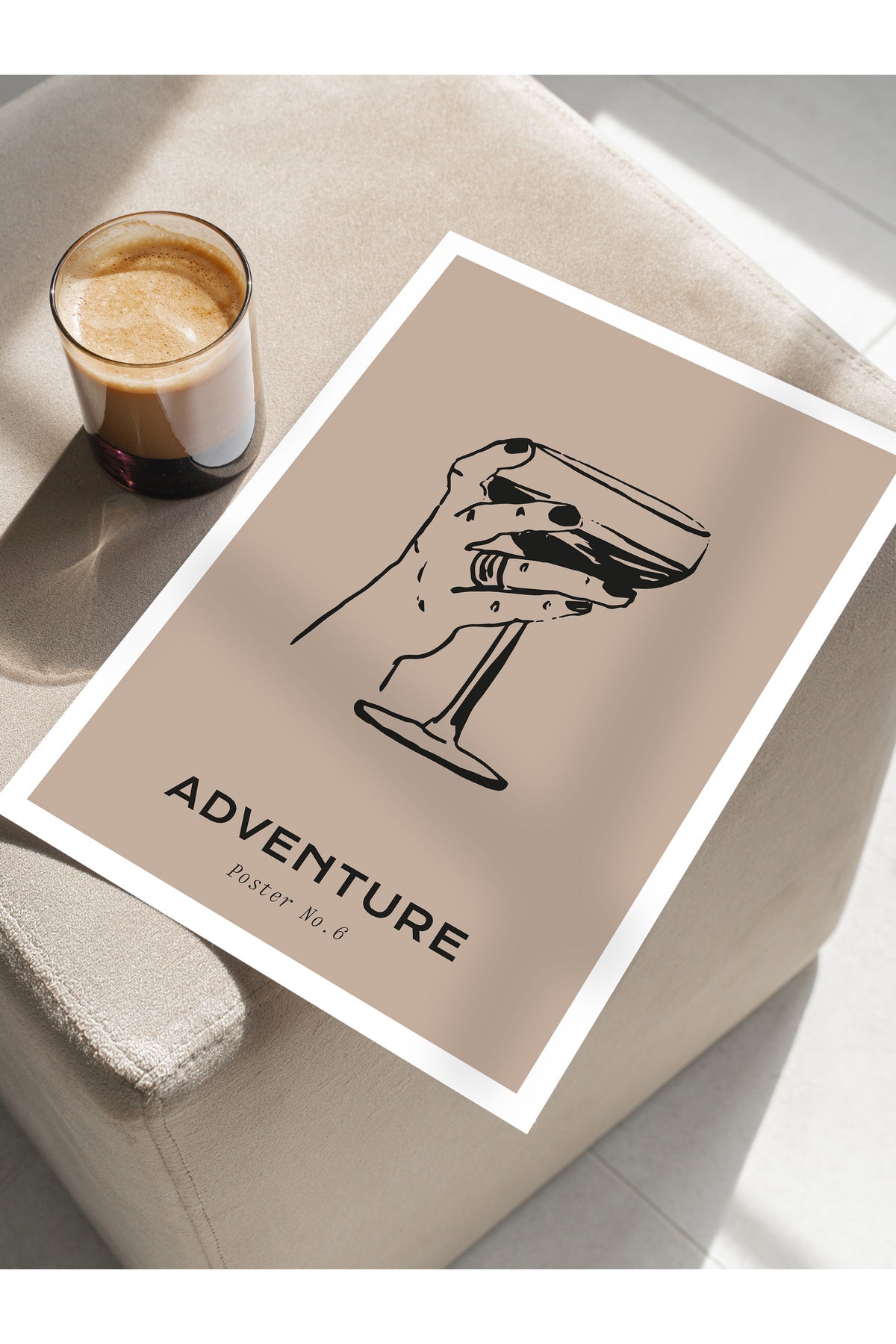 Gezi Çizim Temalı Duvar Posteri, Estetik Çerçevesiz Poster - Yatak Odası, Salon, Mutfak Duvar Dekoru