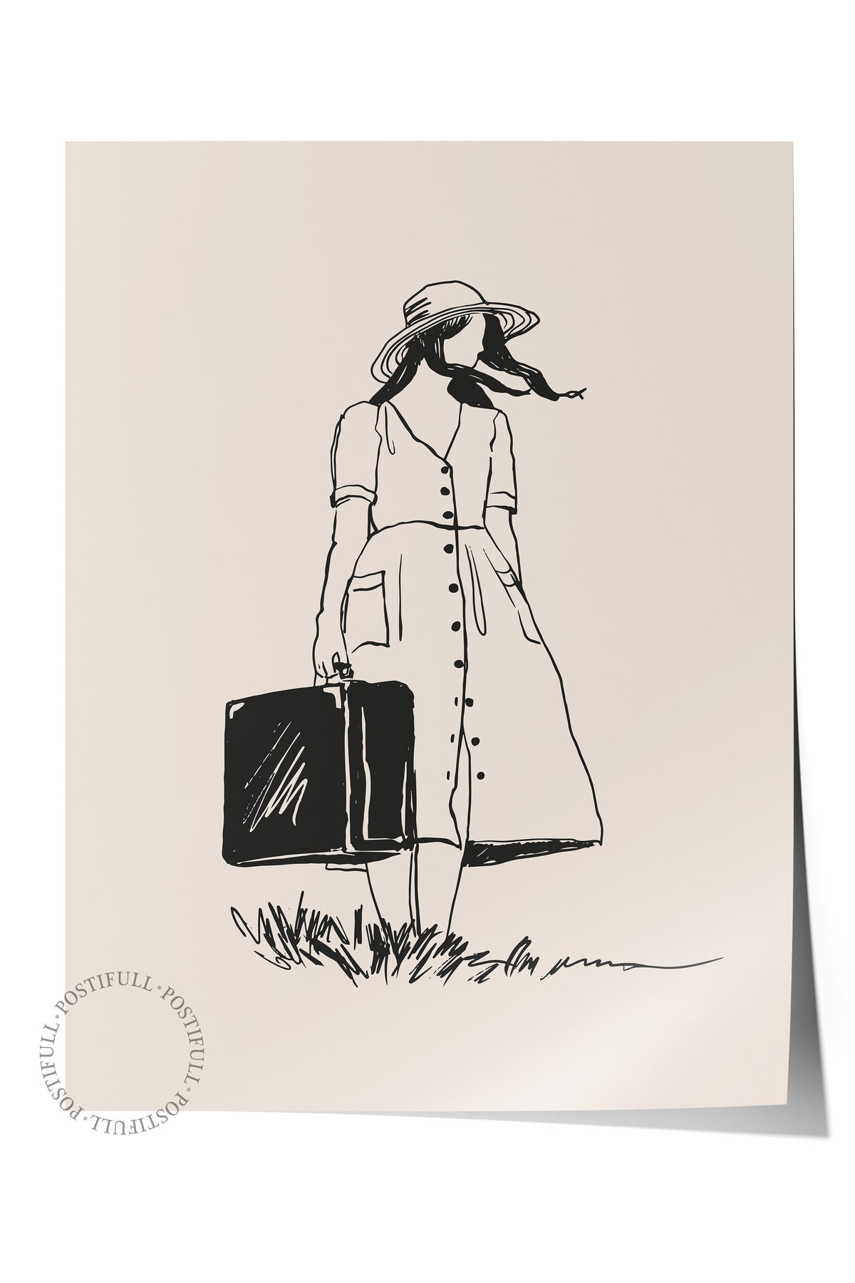 Gezi Çizim Temalı Duvar Posteri, Estetik Çerçevesiz Poster - Yatak Odası, Salon, Mutfak Duvar Dekoru