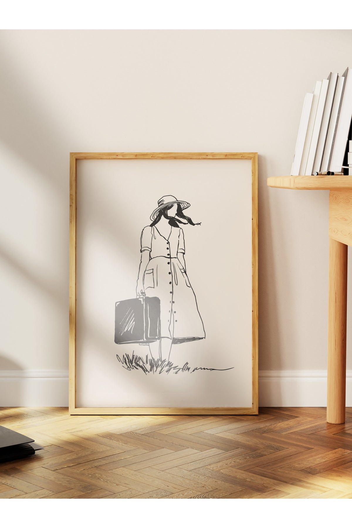Gezi Çizim Temalı Duvar Posteri, Estetik Çerçevesiz Poster - Yatak Odası, Salon, Mutfak Duvar Dekoru