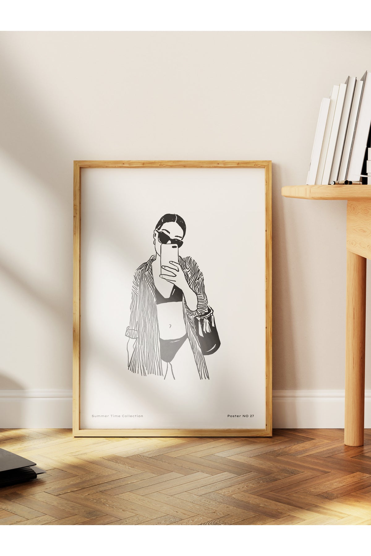 Gezi Çizim Temalı Duvar Posteri, Estetik Çerçevesiz Poster - Yatak Odası, Salon, Mutfak Duvar Dekoru