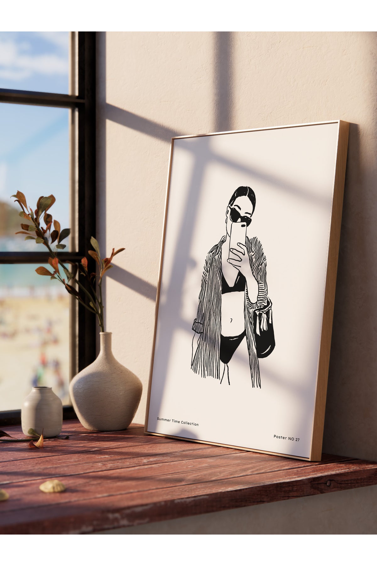 Gezi Çizim Temalı Duvar Posteri, Estetik Çerçevesiz Poster - Yatak Odası, Salon, Mutfak Duvar Dekoru