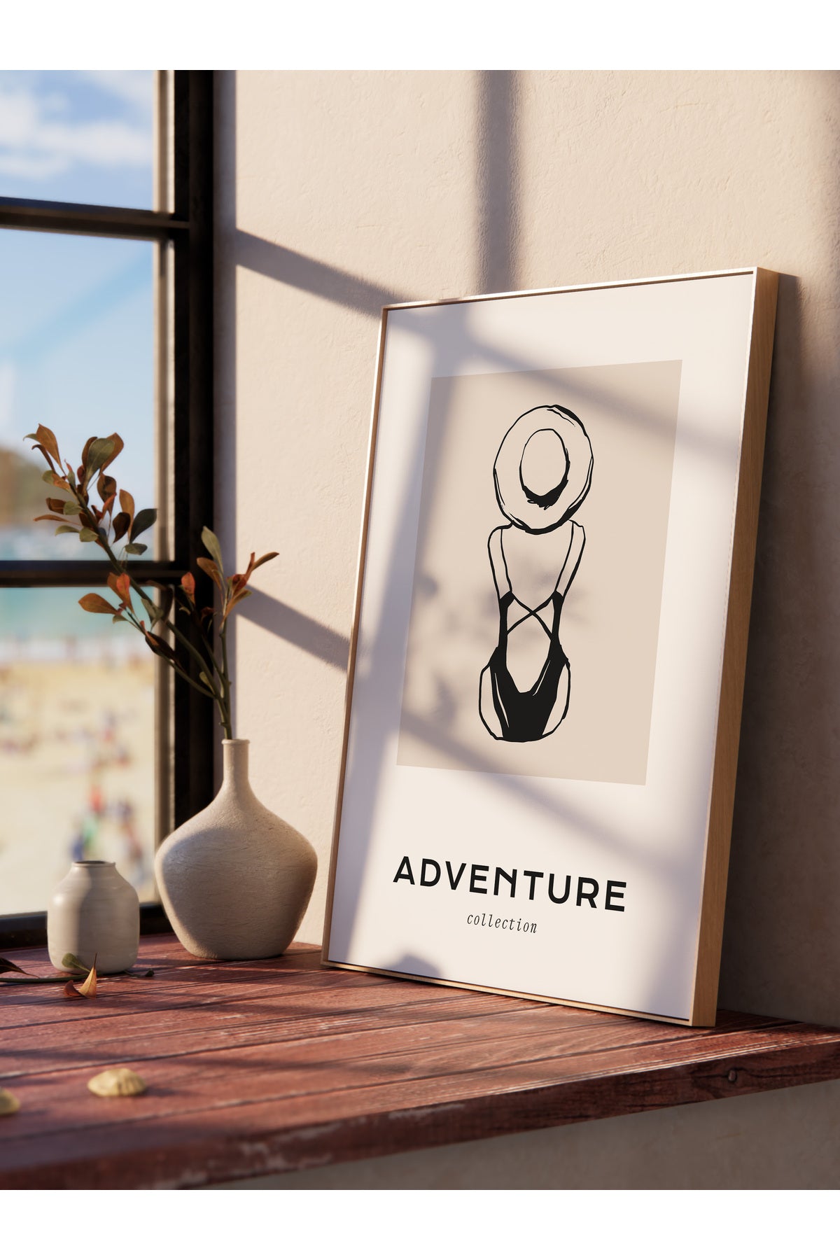 Gezi Çizim Temalı Duvar Posteri, Estetik Çerçevesiz Poster - Yatak Odası, Salon, Mutfak Duvar Dekoru