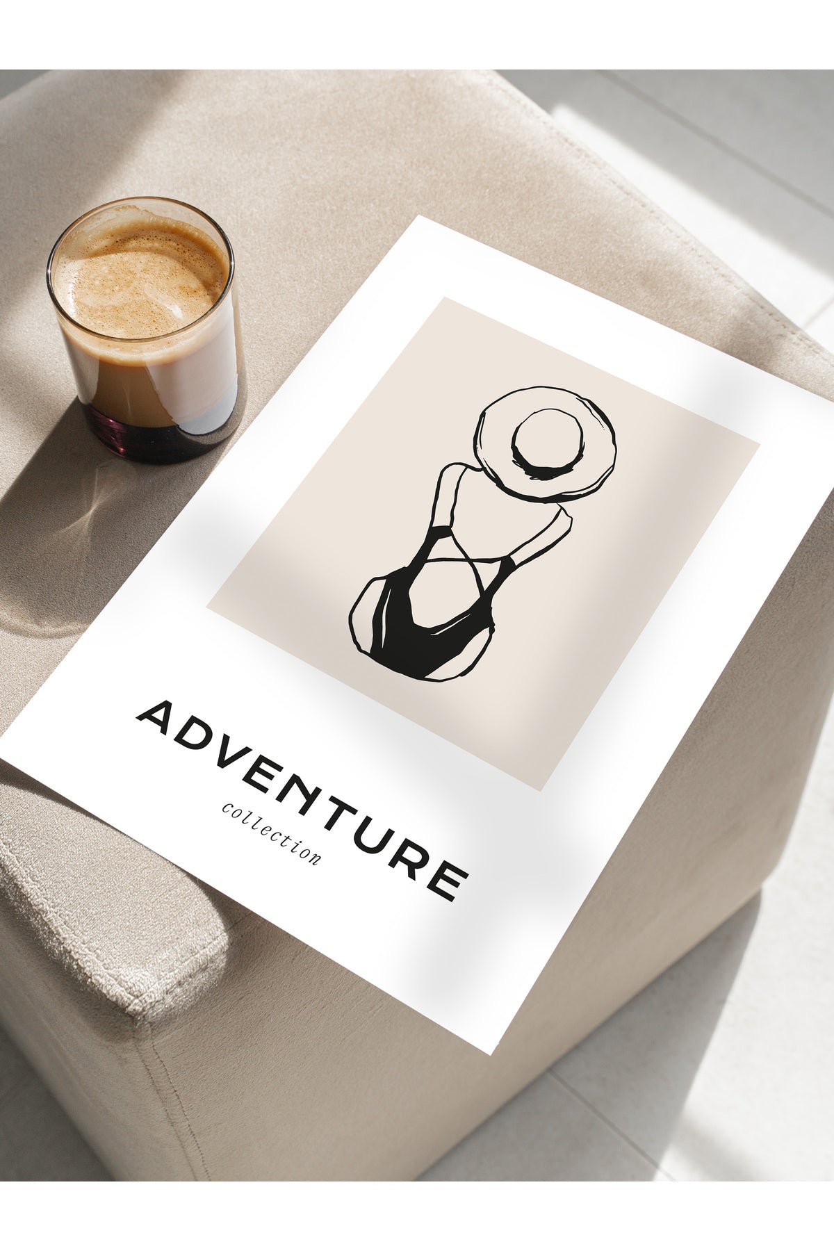 Gezi Çizim Temalı Duvar Posteri, Estetik Çerçevesiz Poster - Yatak Odası, Salon, Mutfak Duvar Dekoru