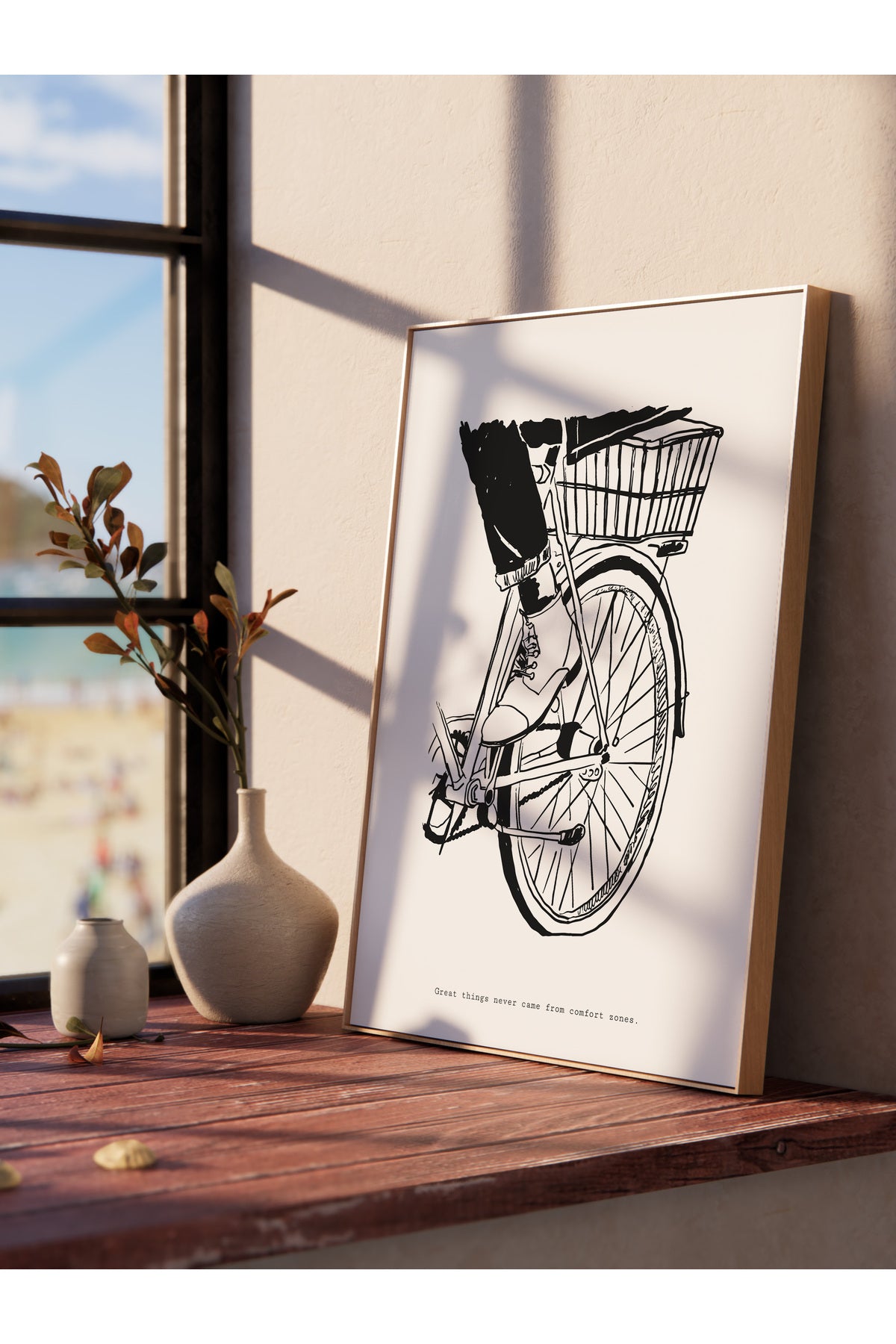 Gezi Çizim Temalı Duvar Posteri, Estetik Çerçevesiz Poster - Yatak Odası, Salon, Mutfak Duvar Dekoru