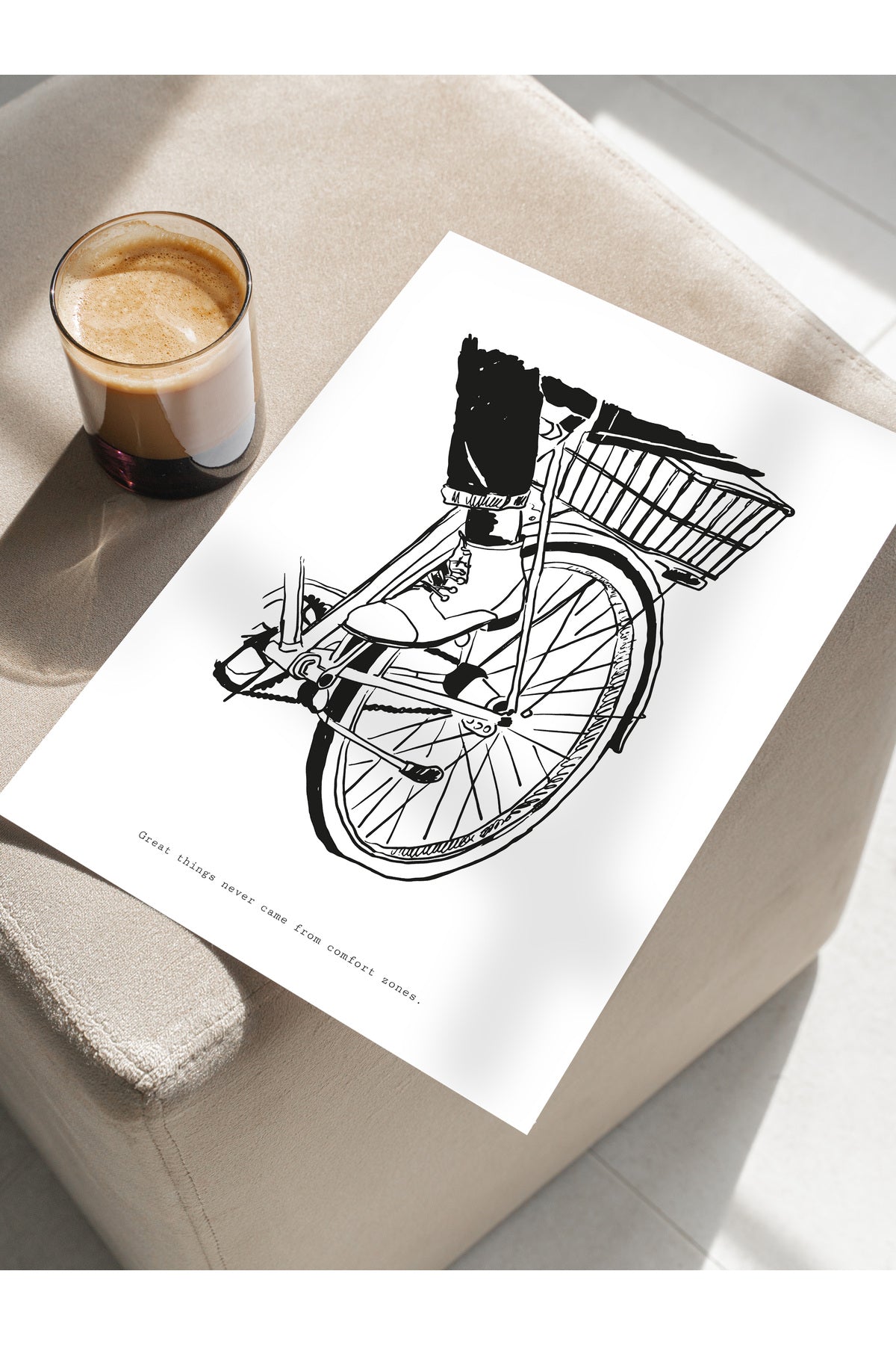 Gezi Çizim Temalı Duvar Posteri, Estetik Çerçevesiz Poster - Yatak Odası, Salon, Mutfak Duvar Dekoru