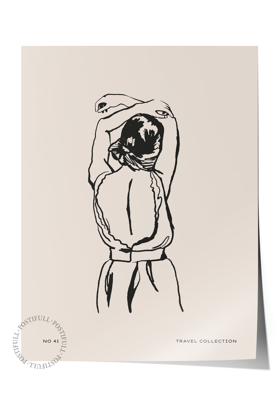 Kadın Figürü Çizimi Minimalist Yaz Çerçevesiz Poster