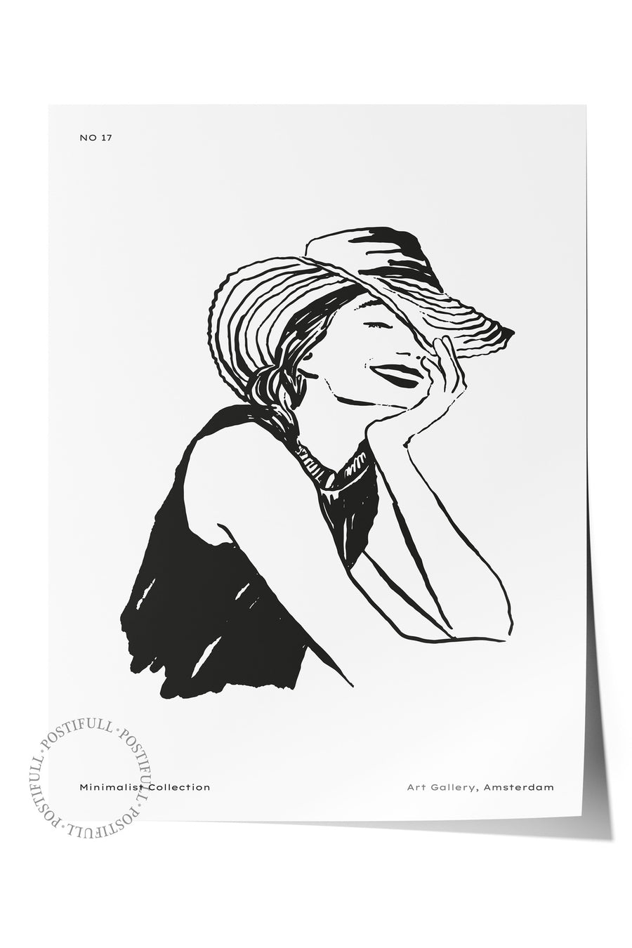 Kadın Portresi Minimalist Yaz Çerçevesiz Poster