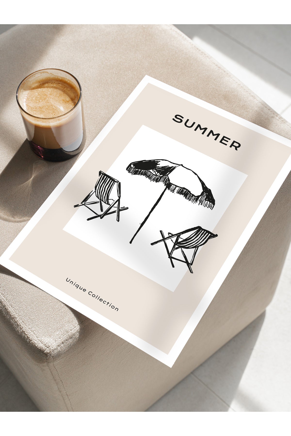 Gezi Çizim Temalı Duvar Posteri, Estetik Çerçevesiz Poster - Yatak Odası, Salon, Mutfak Duvar Dekoru