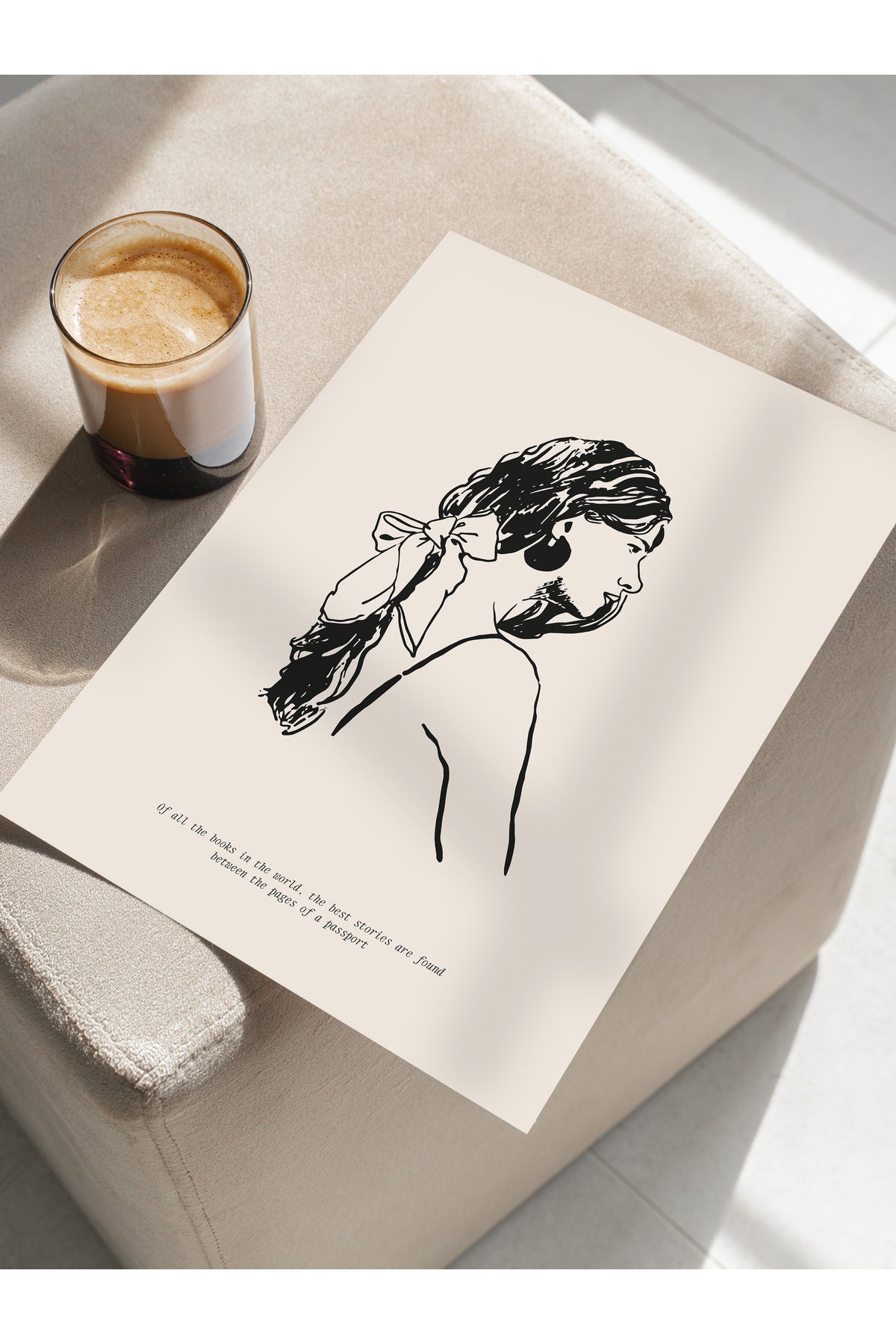 Gezi Çizim Temalı Duvar Posteri, Estetik Çerçevesiz Poster - Yatak Odası, Salon, Mutfak Duvar Dekoru