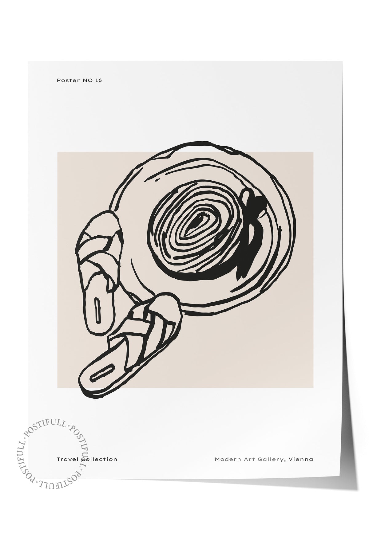 Gezi Çizim Temalı Duvar Posteri, Estetik Çerçevesiz Poster - Yatak Odası, Salon, Mutfak Duvar Dekoru