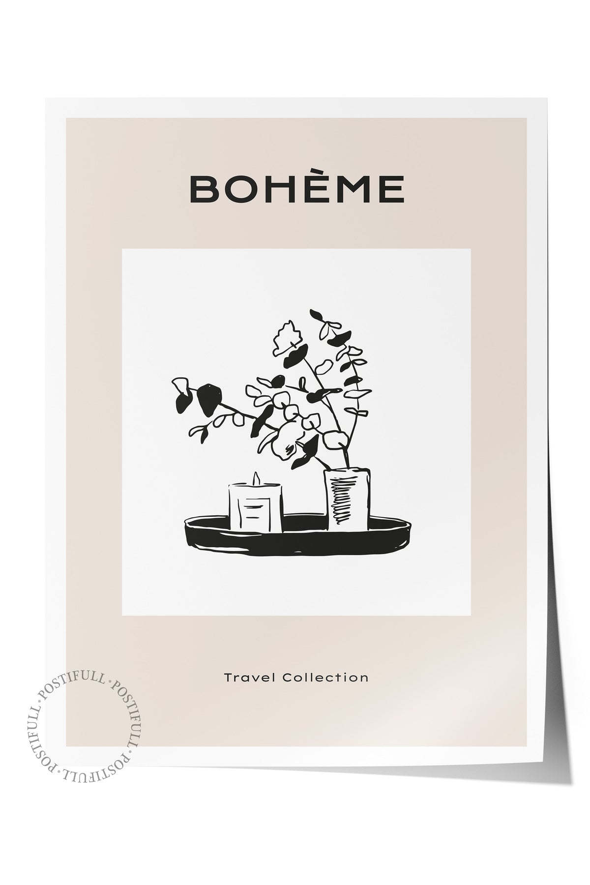 Gezi Çizim Temalı Duvar Posteri, Estetik Çerçevesiz Poster - Yatak Odası, Salon, Mutfak Duvar Dekoru