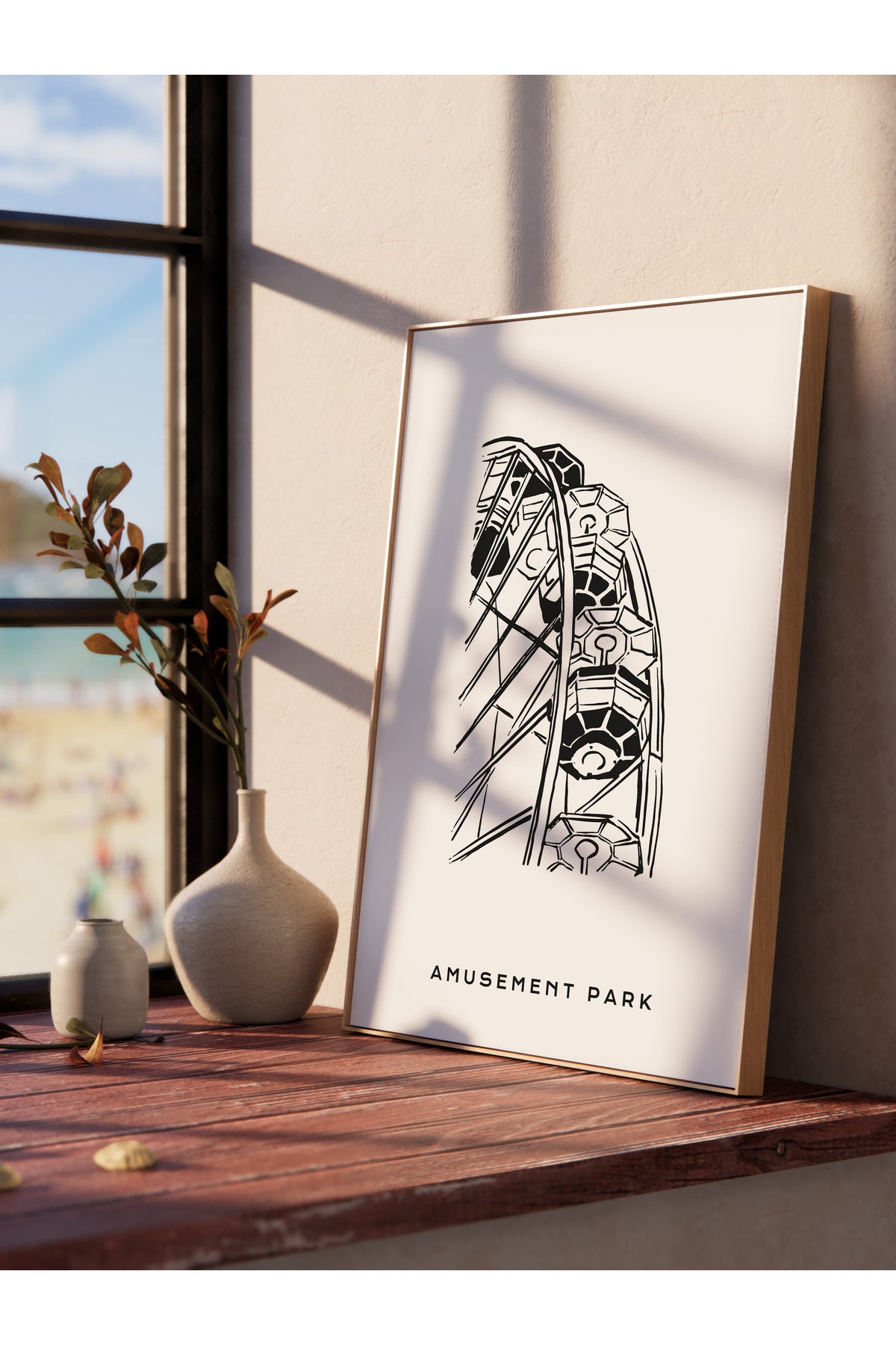 Gezi Çizim Temalı Duvar Posteri, Estetik Çerçevesiz Poster - Yatak Odası, Salon, Mutfak Duvar Dekoru