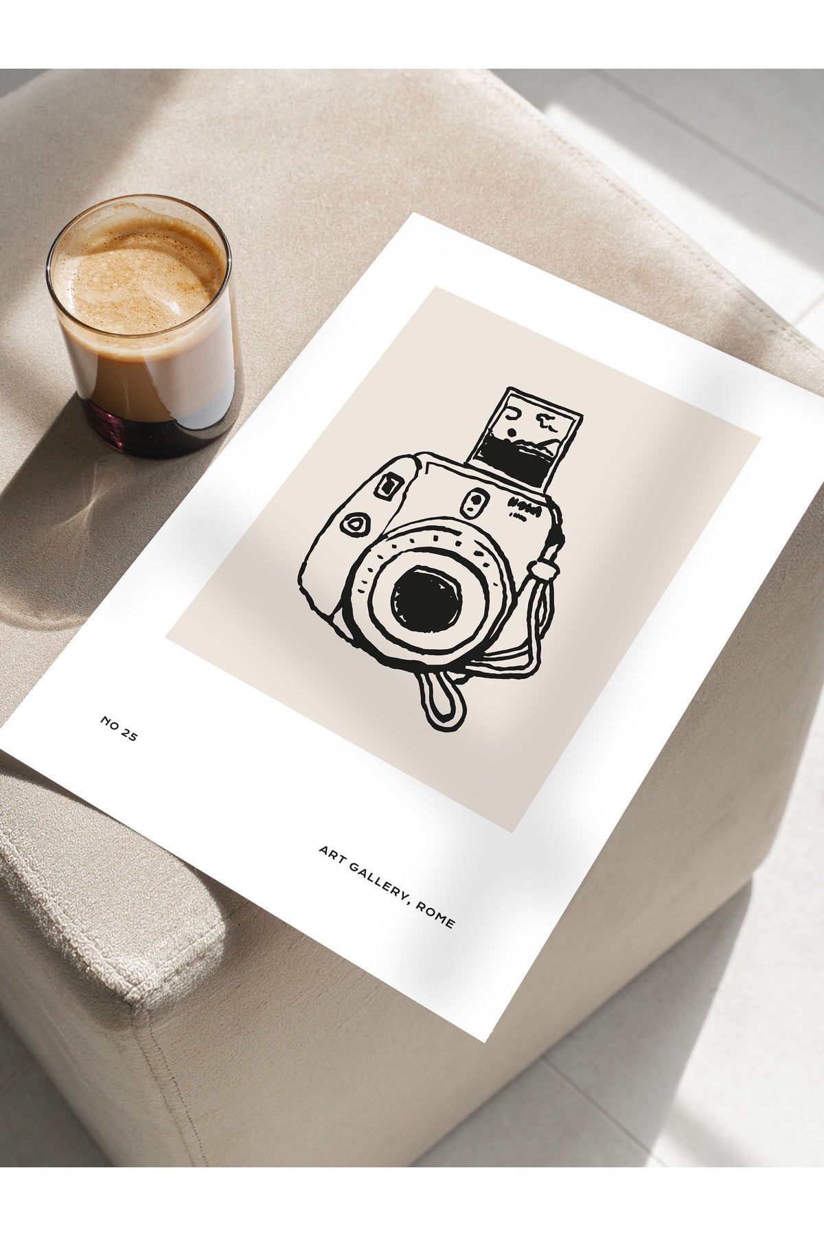 Gezi Çizim Temalı Duvar Posteri, Estetik Çerçevesiz Poster - Yatak Odası, Salon, Mutfak Duvar Dekoru