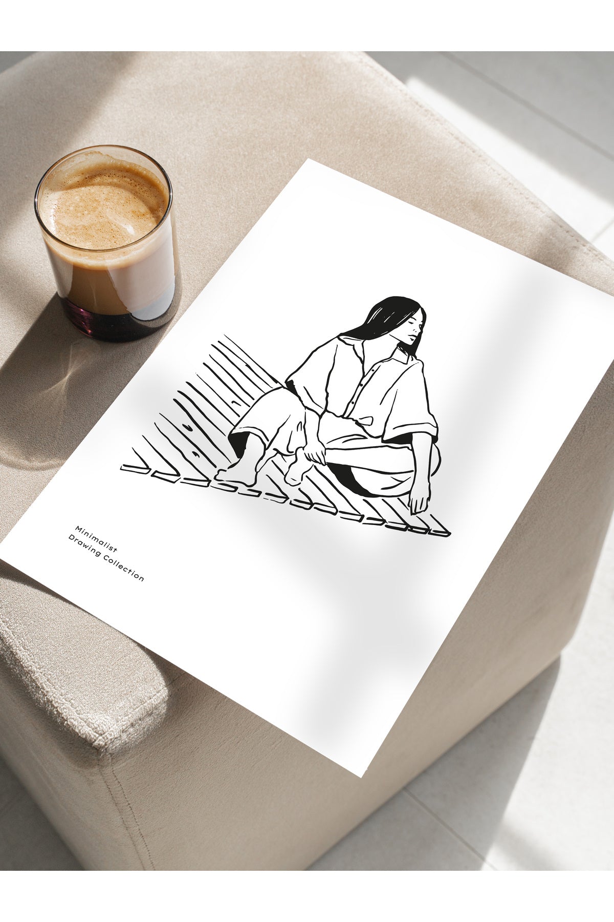 Gezi Çizim Temalı Duvar Posteri, Estetik Çerçevesiz Poster - Yatak Odası, Salon, Mutfak Duvar Dekoru