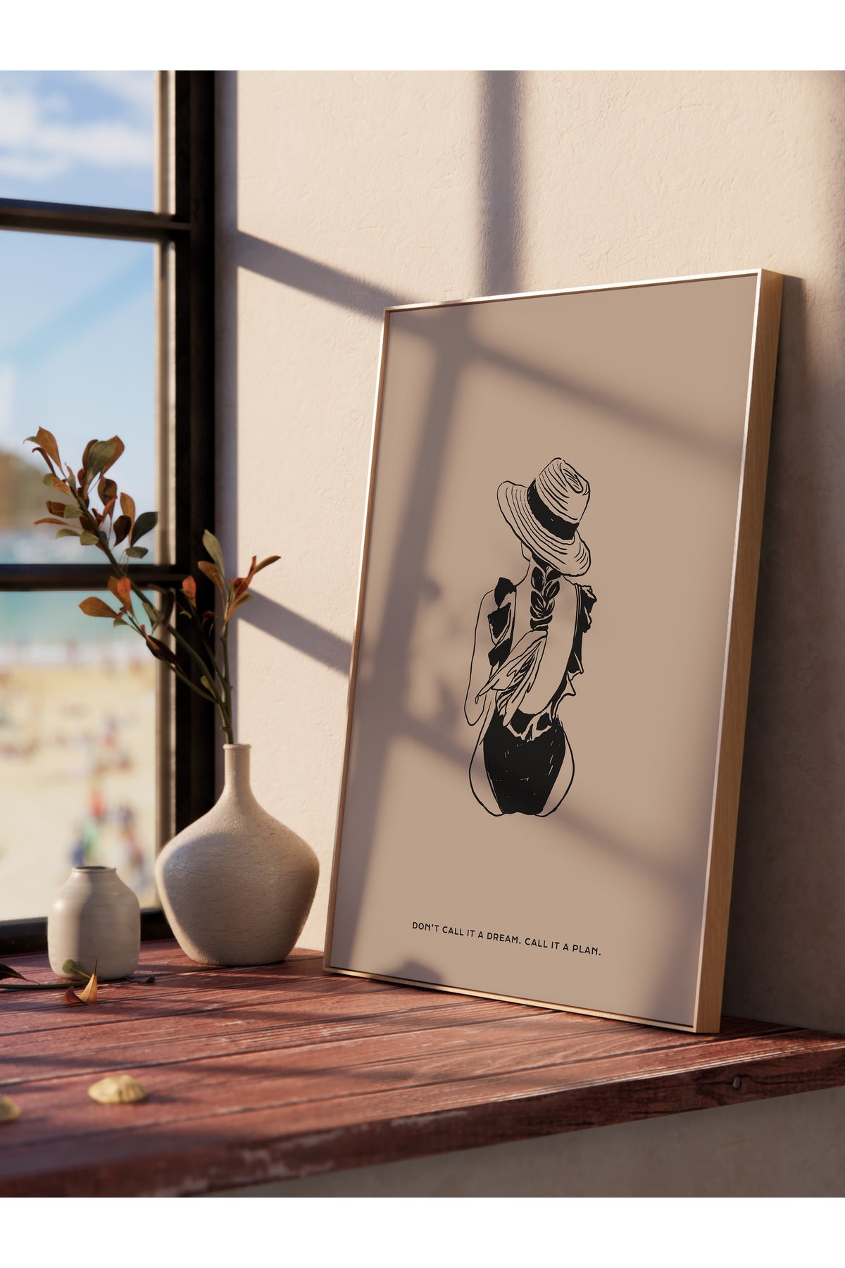 Gezi Çizim Temalı Duvar Posteri, Estetik Çerçevesiz Poster - Yatak Odası, Salon, Mutfak Duvar Dekoru