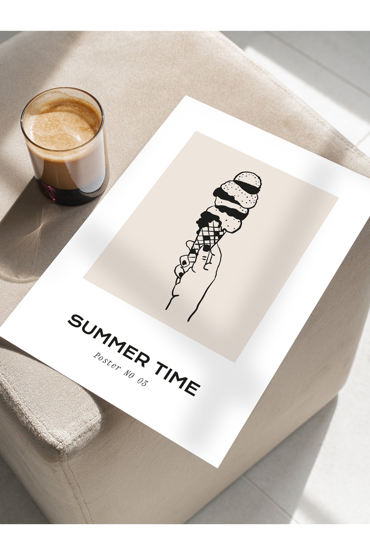 Gezi Çizim Temalı Duvar Posteri, Estetik Çerçevesiz Poster - Yatak Odası, Salon, Mutfak Duvar Dekoru