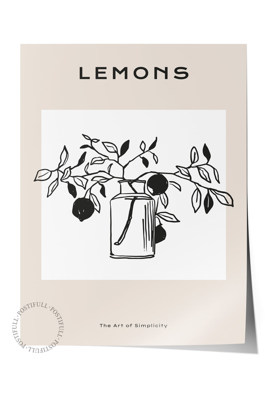 LEMONS Minimalist Yaz Çerçevesiz Poster