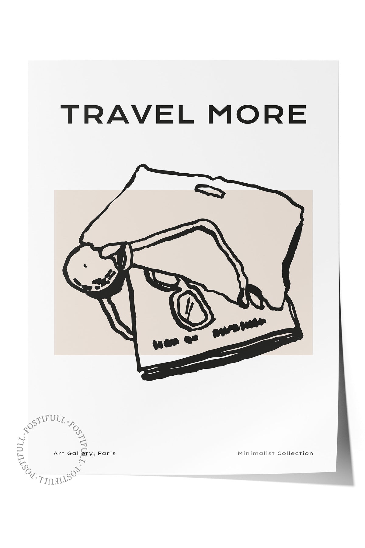 Gezi Çizim Temalı Duvar Posteri, Estetik Çerçevesiz Poster - Yatak Odası, Salon, Mutfak Duvar Dekoru