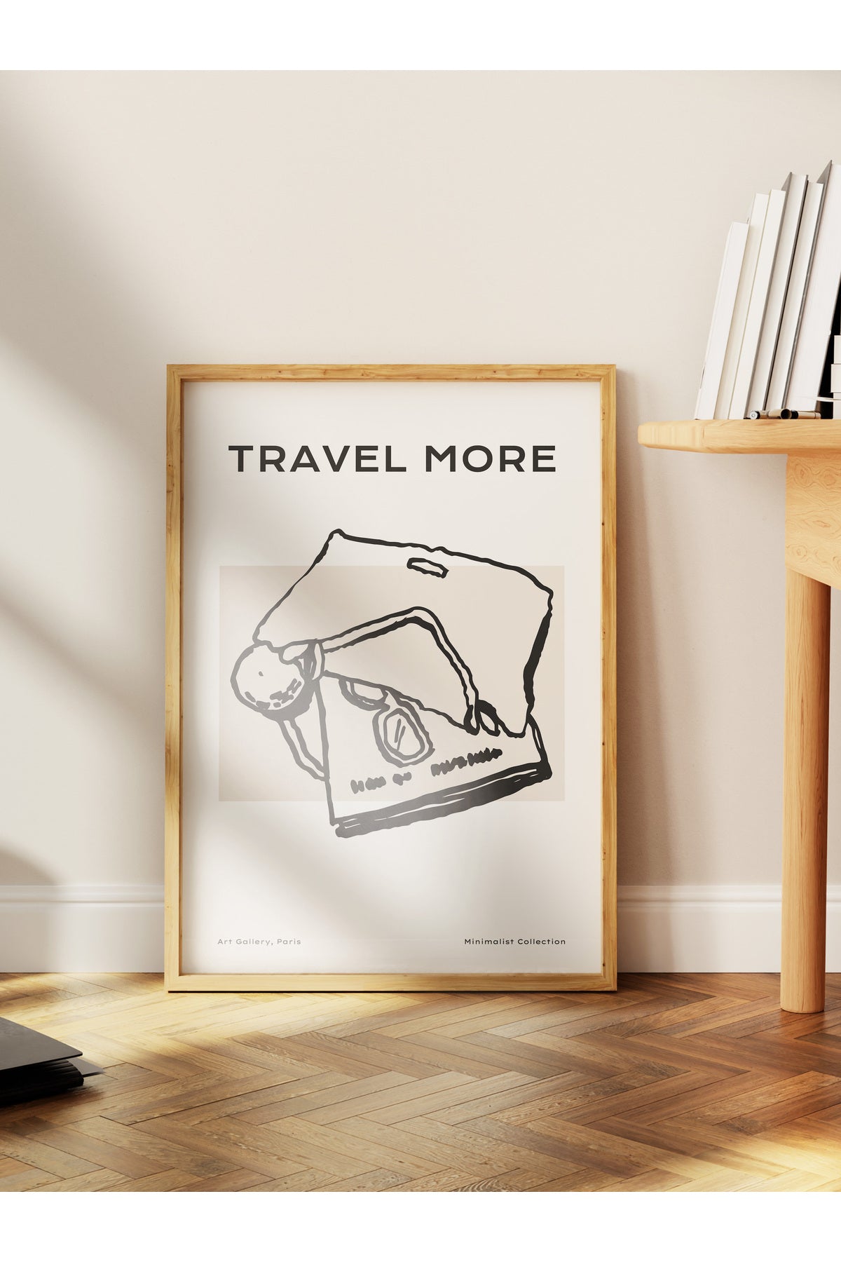 Gezi Çizim Temalı Duvar Posteri, Estetik Çerçevesiz Poster - Yatak Odası, Salon, Mutfak Duvar Dekoru