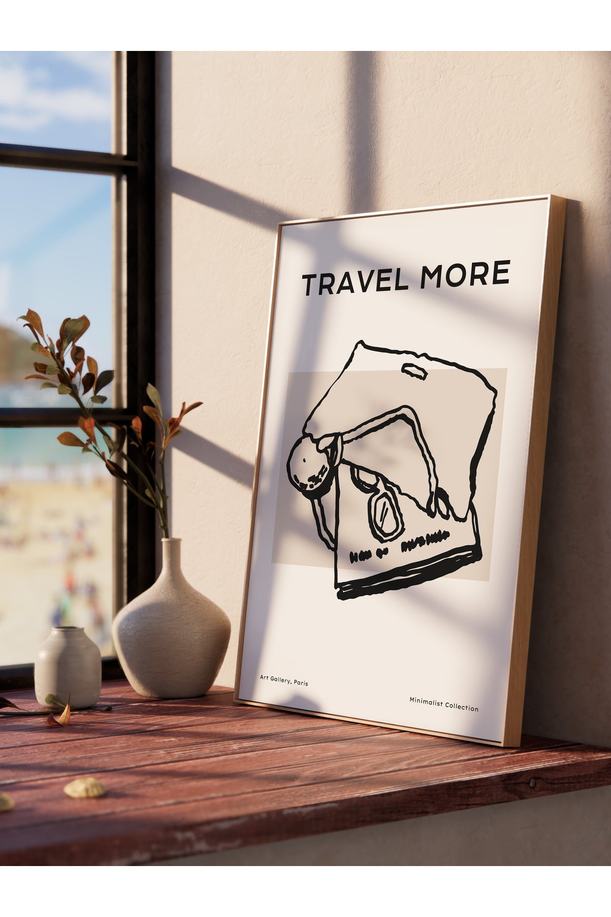 Gezi Çizim Temalı Duvar Posteri, Estetik Çerçevesiz Poster - Yatak Odası, Salon, Mutfak Duvar Dekoru