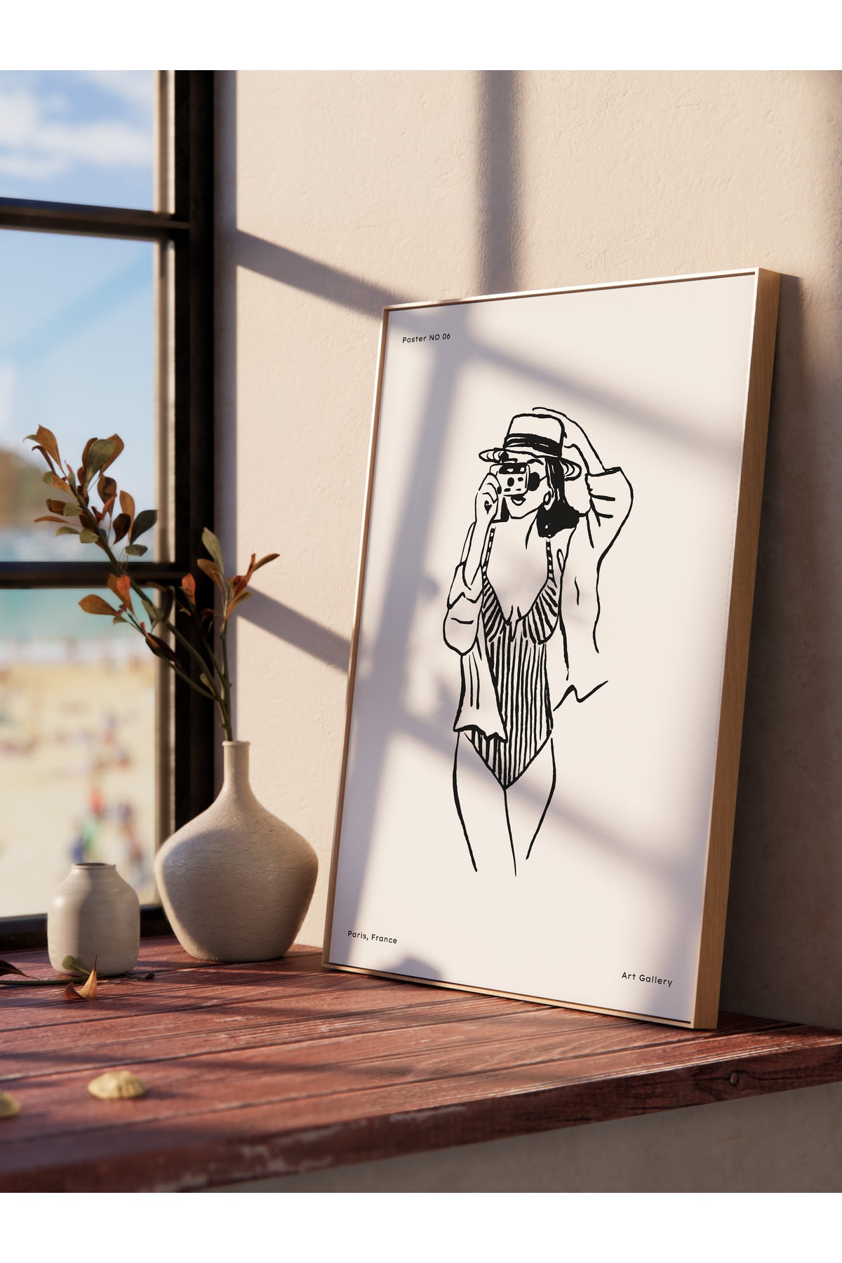 Gezi Çizim Temalı Duvar Posteri, Estetik Çerçevesiz Poster - Yatak Odası, Salon, Mutfak Duvar Dekoru