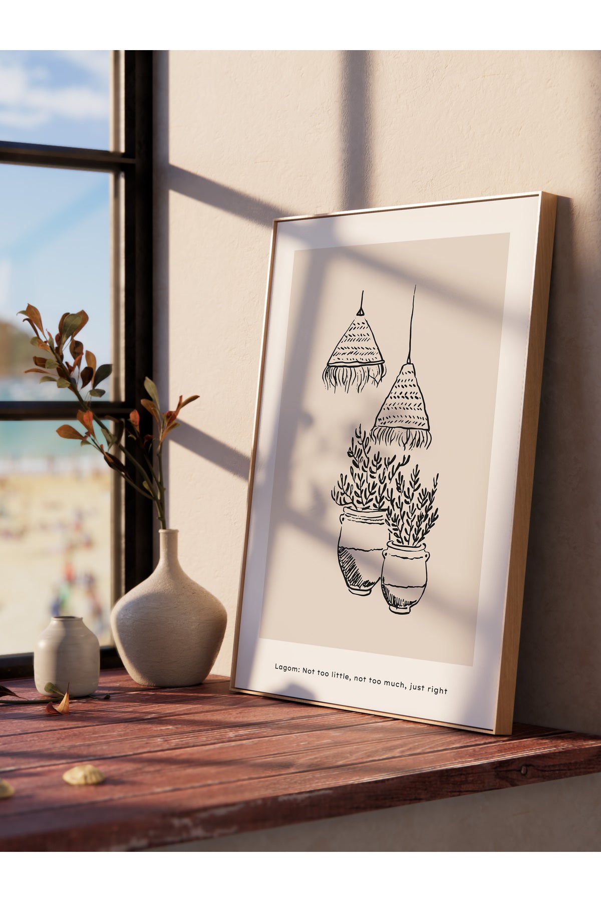 Gezi Çizim Temalı Duvar Posteri, Estetik Çerçevesiz Poster - Yatak Odası, Salon, Mutfak Duvar Dekoru