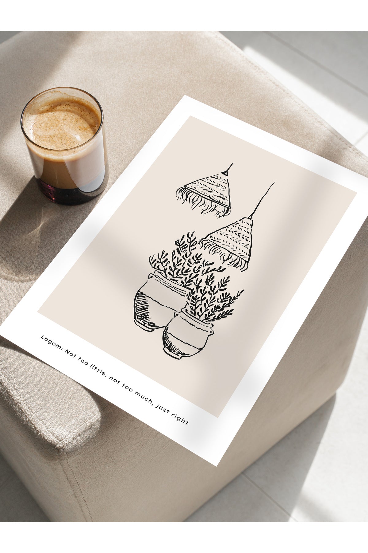 Gezi Çizim Temalı Duvar Posteri, Estetik Çerçevesiz Poster - Yatak Odası, Salon, Mutfak Duvar Dekoru