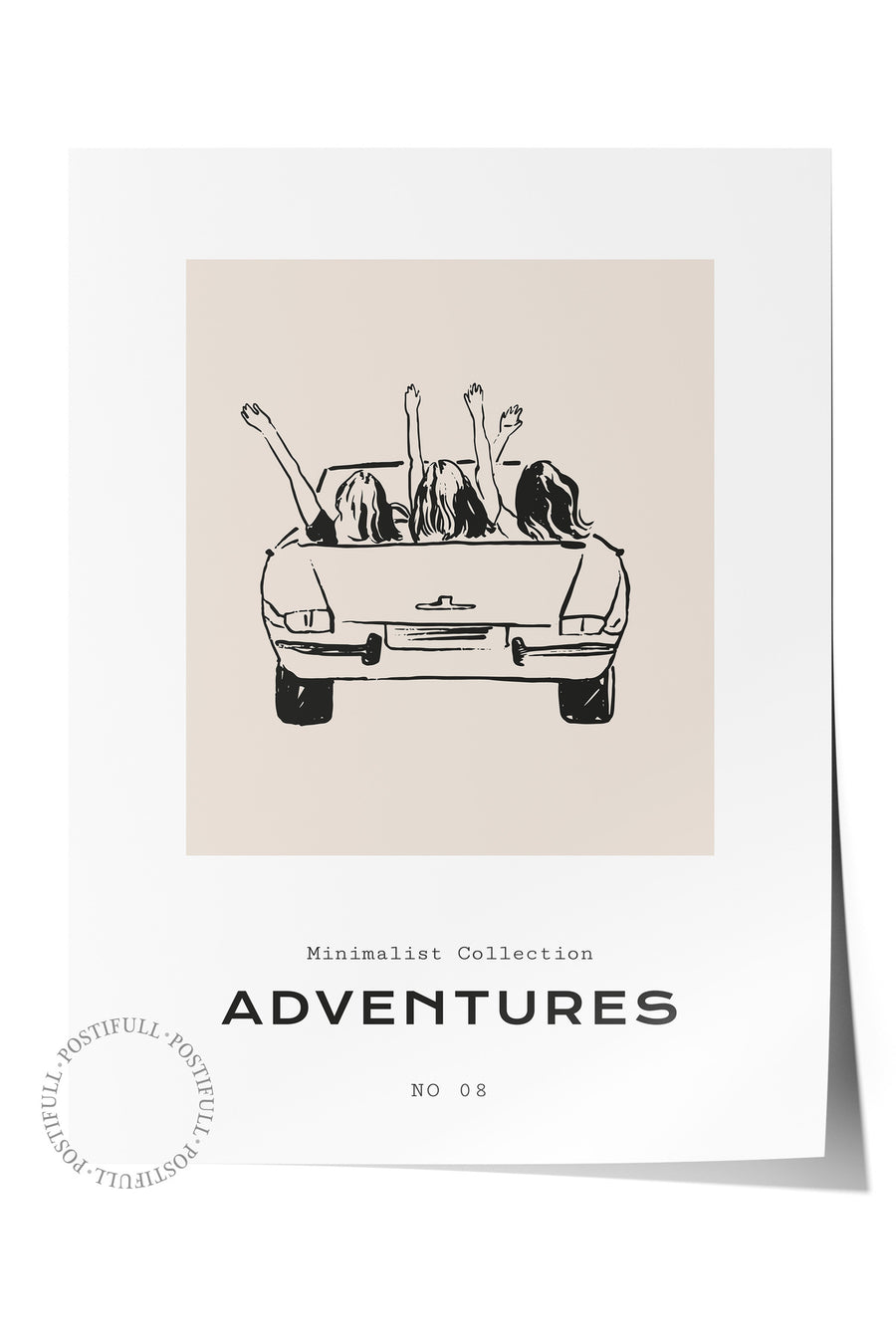 ADVENTURES Minimalist Yaz Çerçevesiz Poster