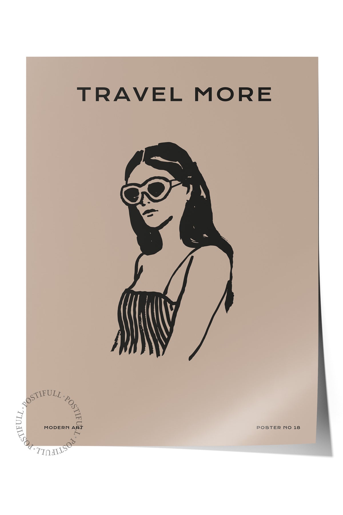 Gezi Çizim Temalı Duvar Posteri, Estetik Çerçevesiz Poster - Yatak Odası, Salon, Mutfak Duvar Dekoru