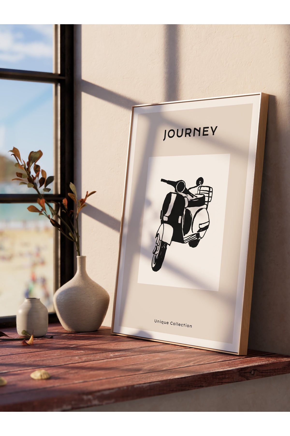 Gezi Çizim Temalı Duvar Posteri, Estetik Çerçevesiz Poster - Yatak Odası, Salon, Mutfak Duvar Dekoru