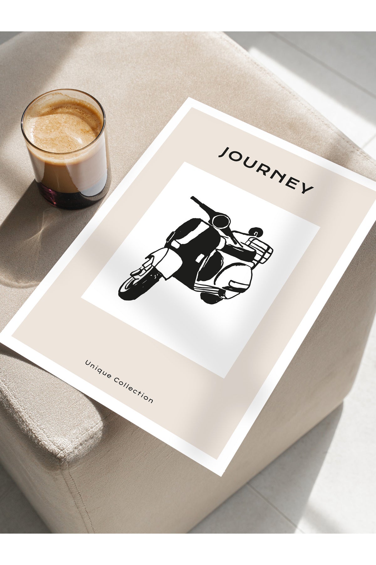 Gezi Çizim Temalı Duvar Posteri, Estetik Çerçevesiz Poster - Yatak Odası, Salon, Mutfak Duvar Dekoru