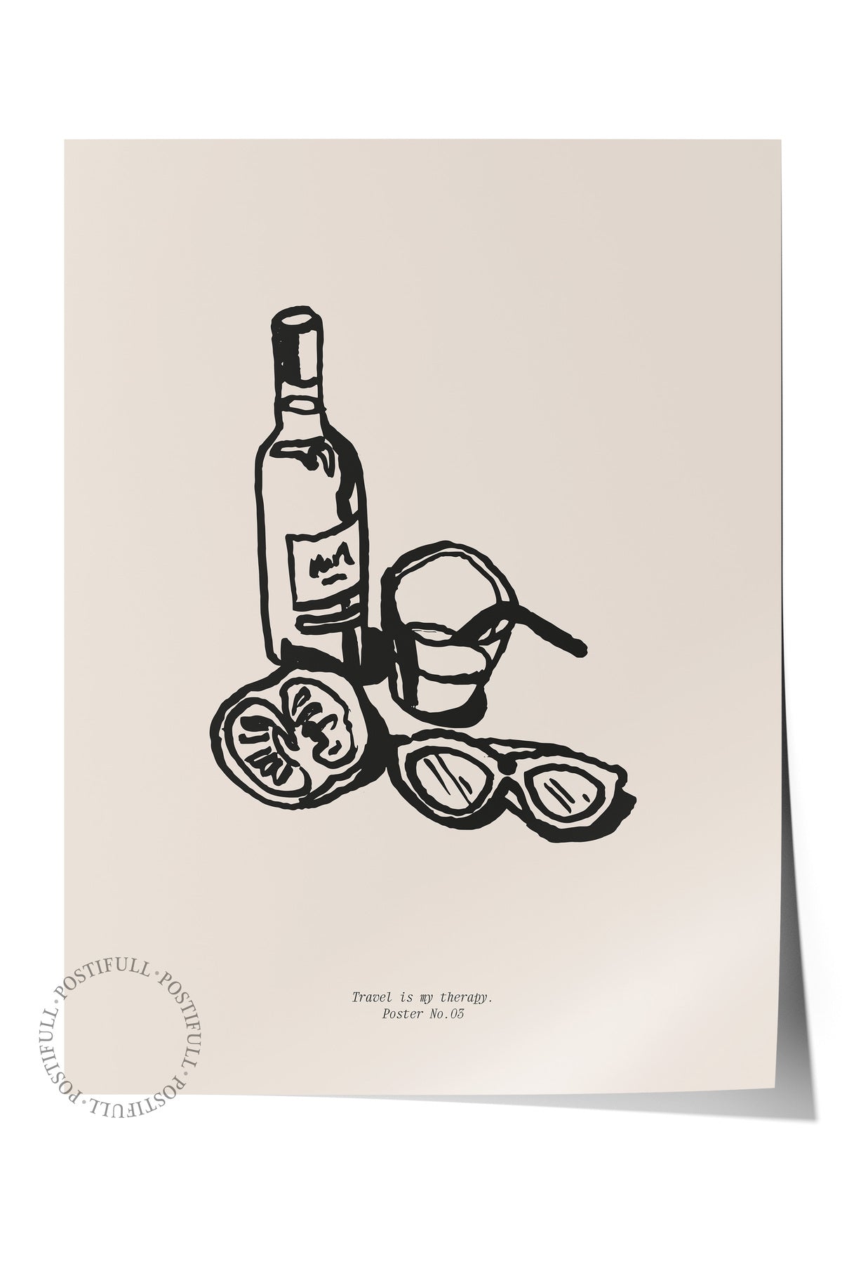 Gezi Çizim Temalı Duvar Posteri, Estetik Çerçevesiz Poster - Yatak Odası, Salon, Mutfak Duvar Dekoru