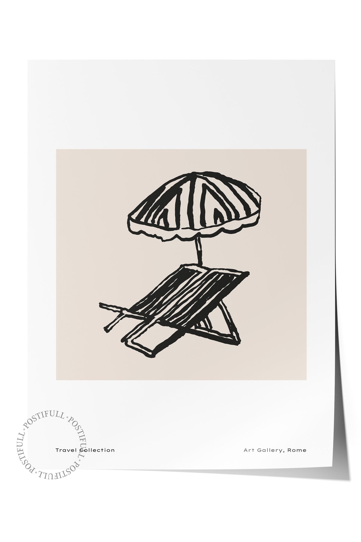 Gezi Çizim Temalı Duvar Posteri, Estetik Çerçevesiz Poster - Yatak Odası, Salon, Mutfak Duvar Dekoru