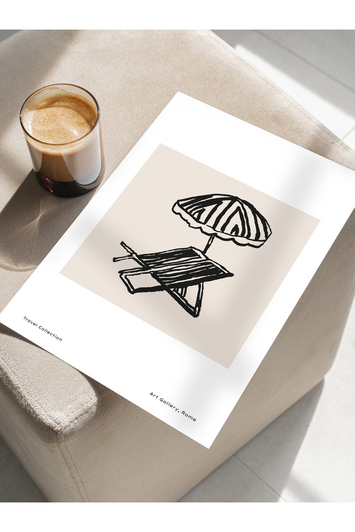 Gezi Çizim Temalı Duvar Posteri, Estetik Çerçevesiz Poster - Yatak Odası, Salon, Mutfak Duvar Dekoru