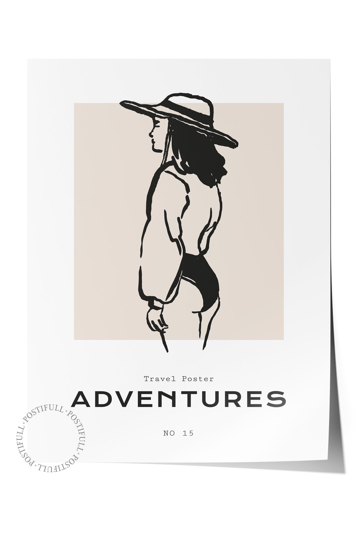 Gezi Çizim Temalı Duvar Posteri, Estetik Çerçevesiz Poster - Yatak Odası, Salon, Mutfak Duvar Dekoru