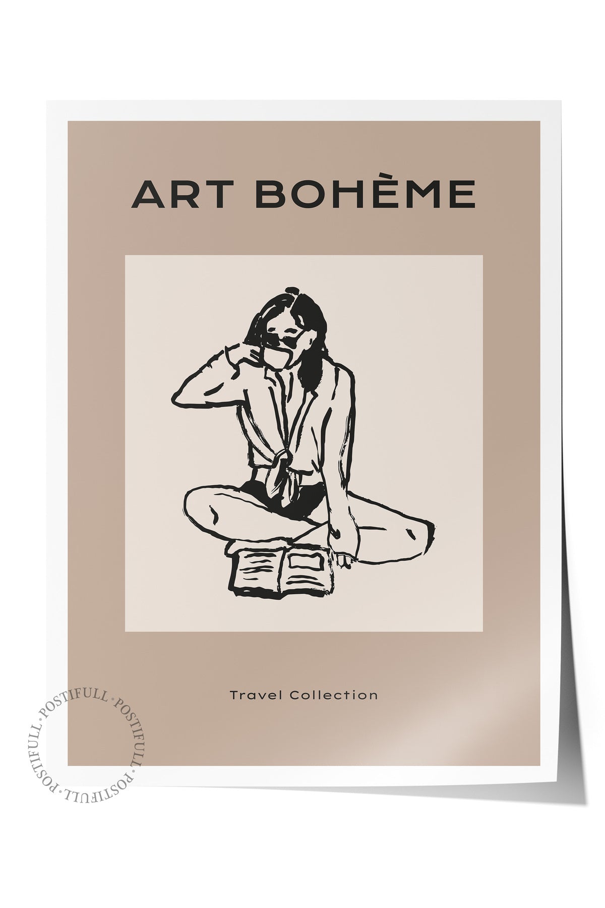 Gezi Çizim Temalı Duvar Posteri, Estetik Çerçevesiz Poster - Yatak Odası, Salon, Mutfak Duvar Dekoru