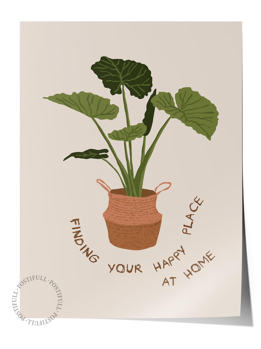 FINDING YOUR HAPPY PLACE AT HOME Çerçevesiz Poster