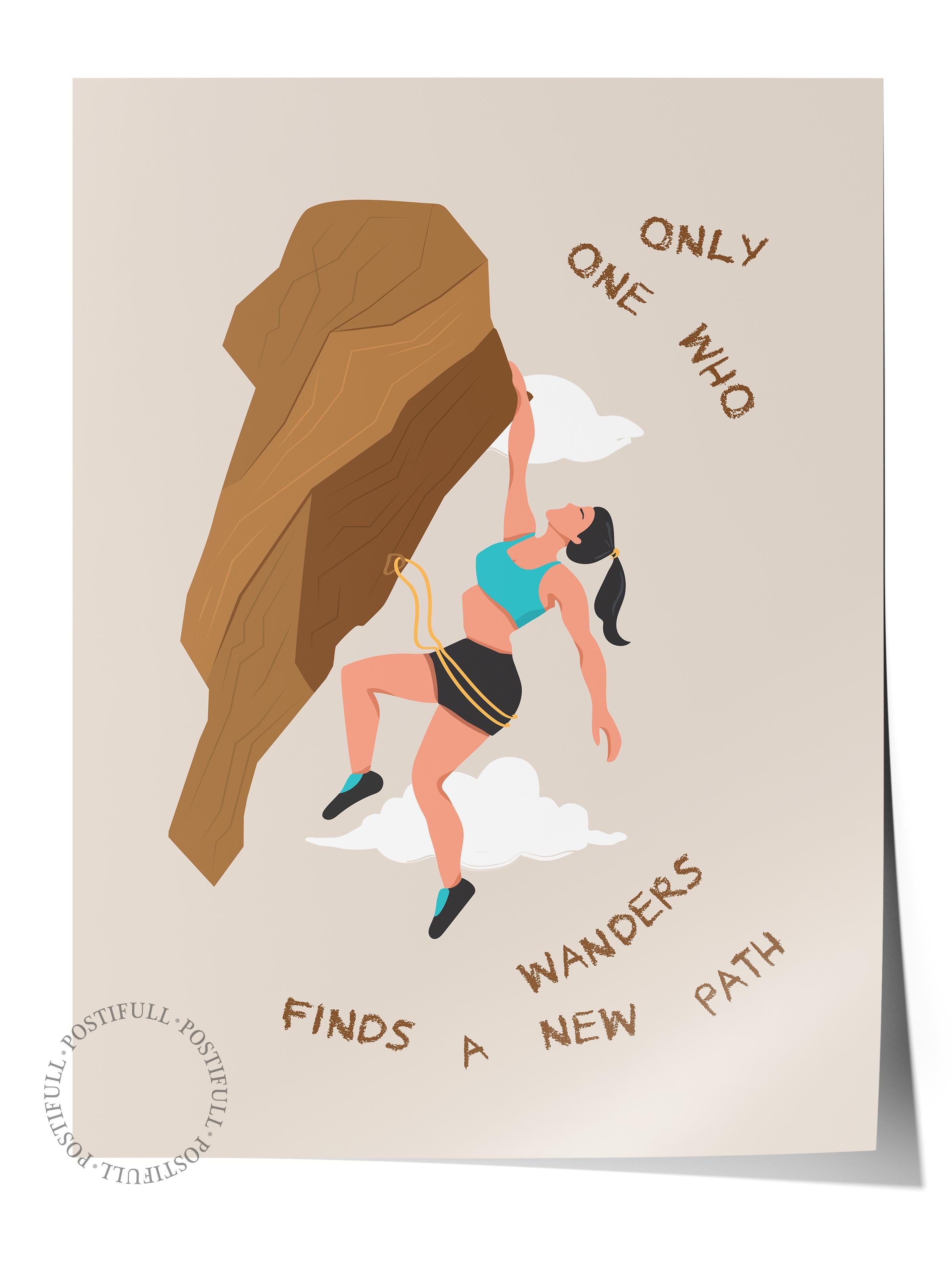 Gezi Çizim Temalı Duvar Posteri, Estetik Çerçevesiz Poster - Yatak Odası, Salon, Mutfak Duvar Dekoru