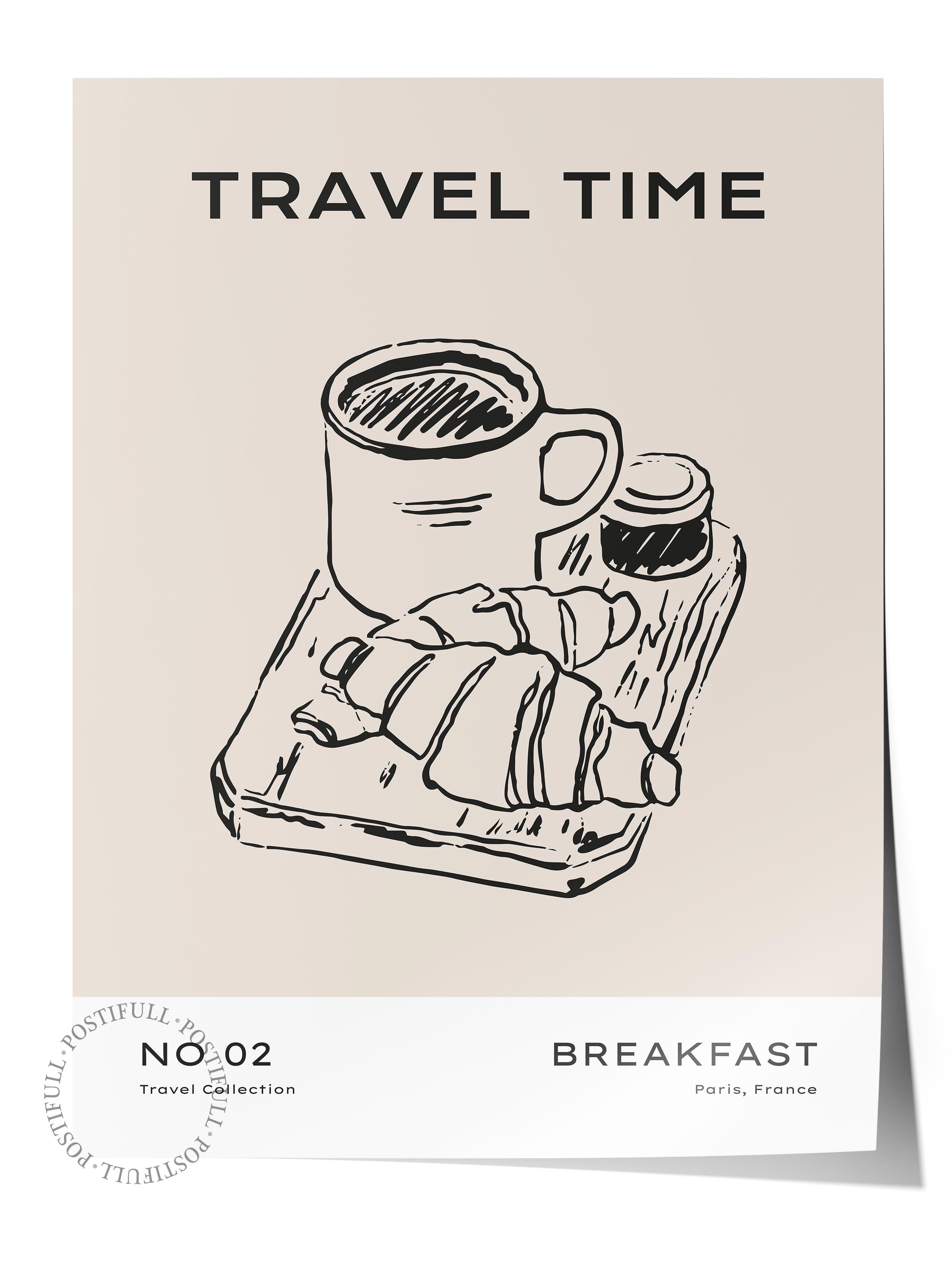 Gezi Çizim Temalı Duvar Posteri, Estetik Çerçevesiz Poster - Yatak Odası, Salon, Mutfak Duvar Dekoru