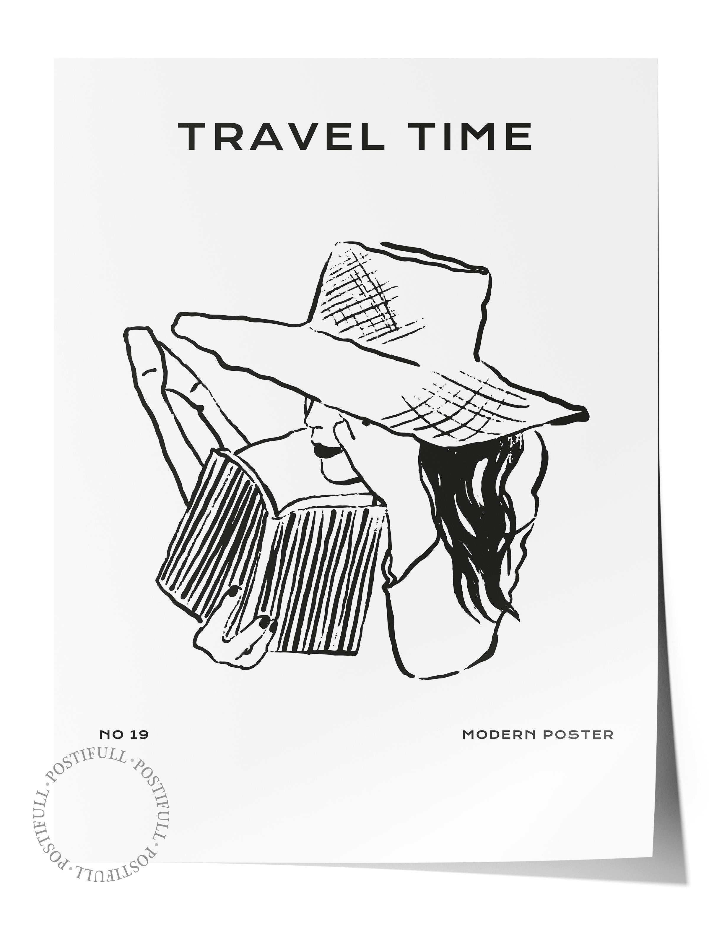 Gezi Çizim Temalı Duvar Posteri, Estetik Çerçevesiz Poster - Yatak Odası, Salon, Mutfak Duvar Dekoru