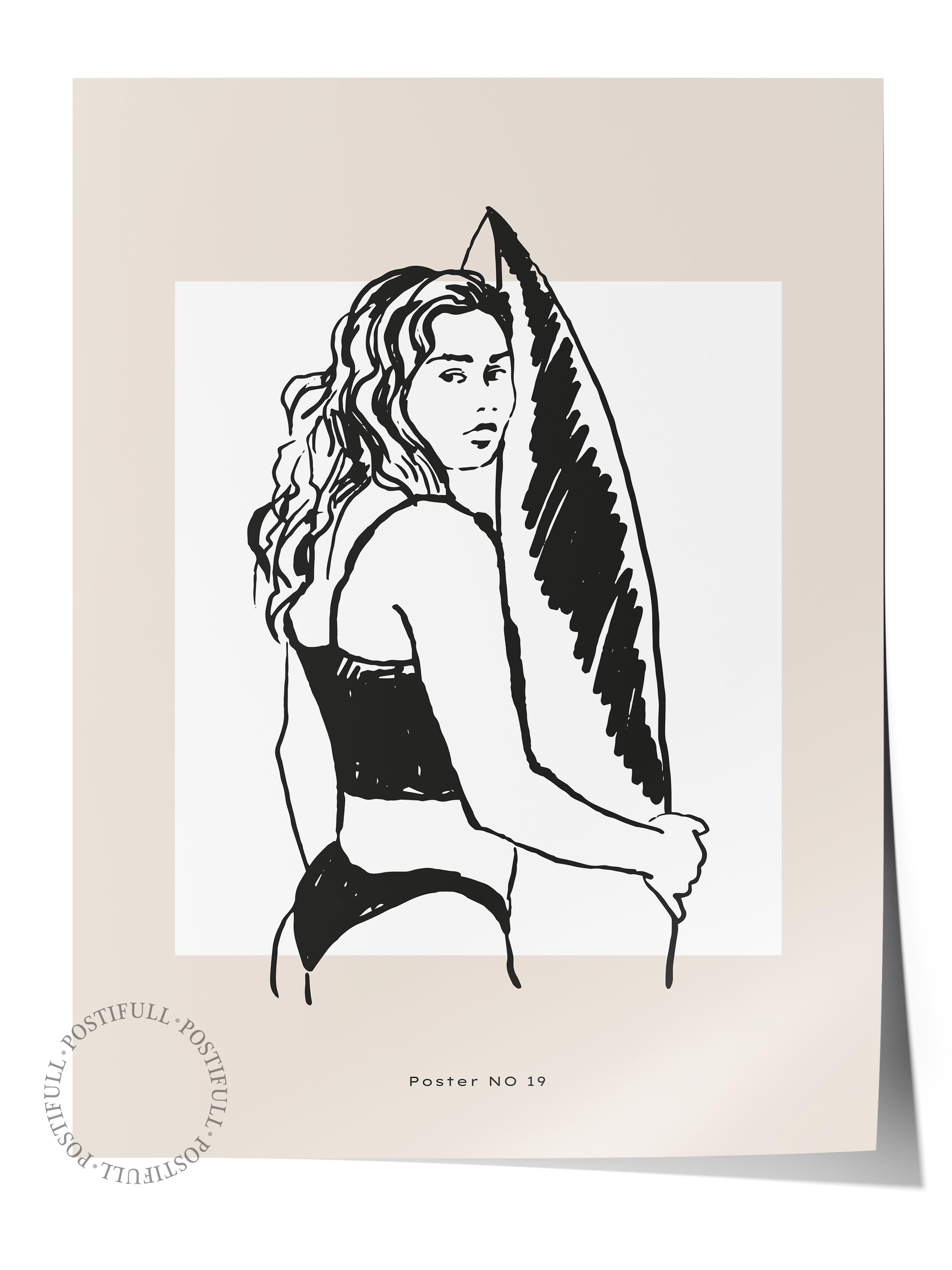 Gezi Çizim Temalı Duvar Posteri, Estetik Çerçevesiz Poster - Yatak Odası, Salon, Mutfak Duvar Dekoru