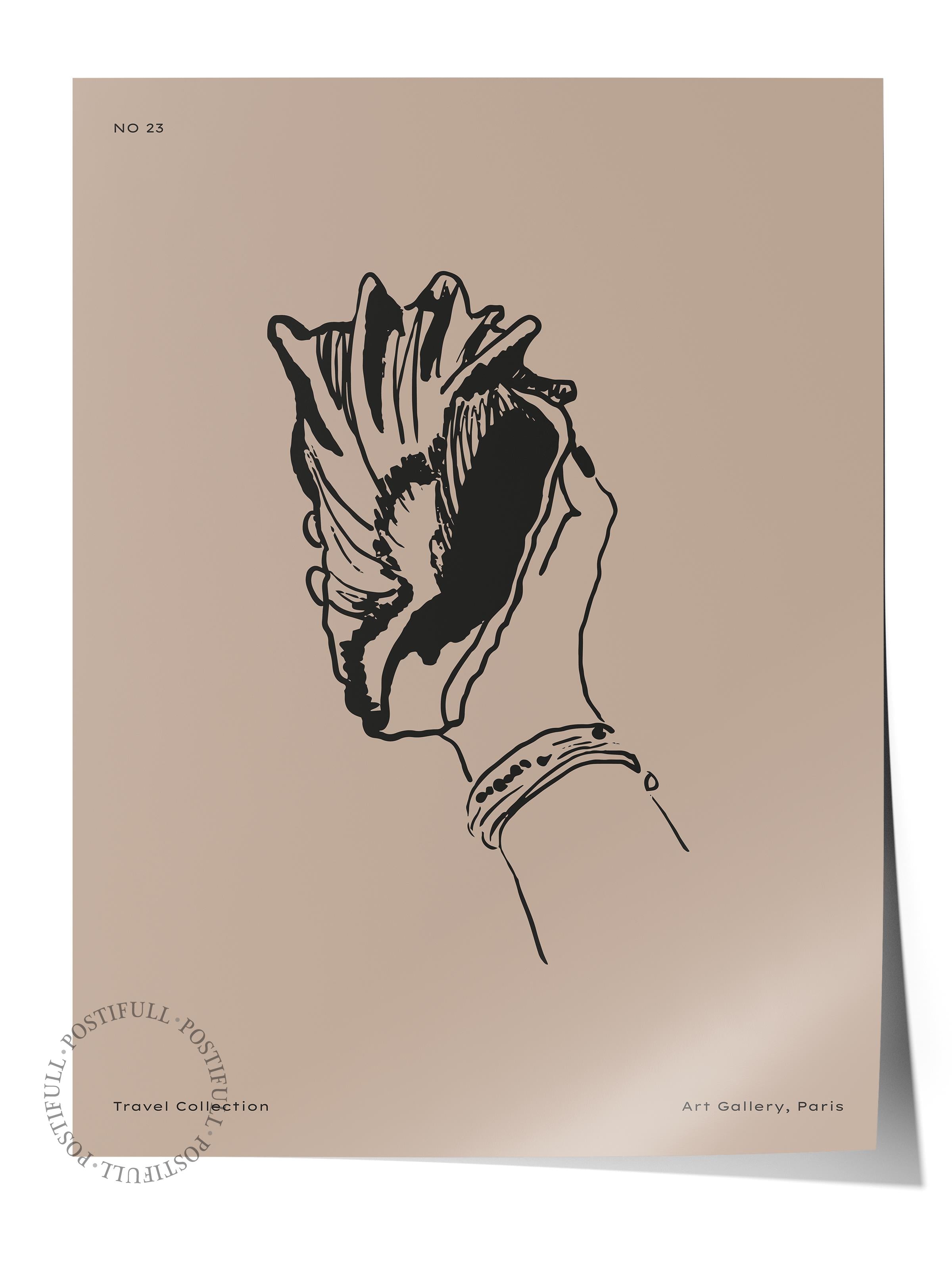 Gezi Çizim Temalı Duvar Posteri, Estetik Çerçevesiz Poster - Yatak Odası, Salon, Mutfak Duvar Dekoru