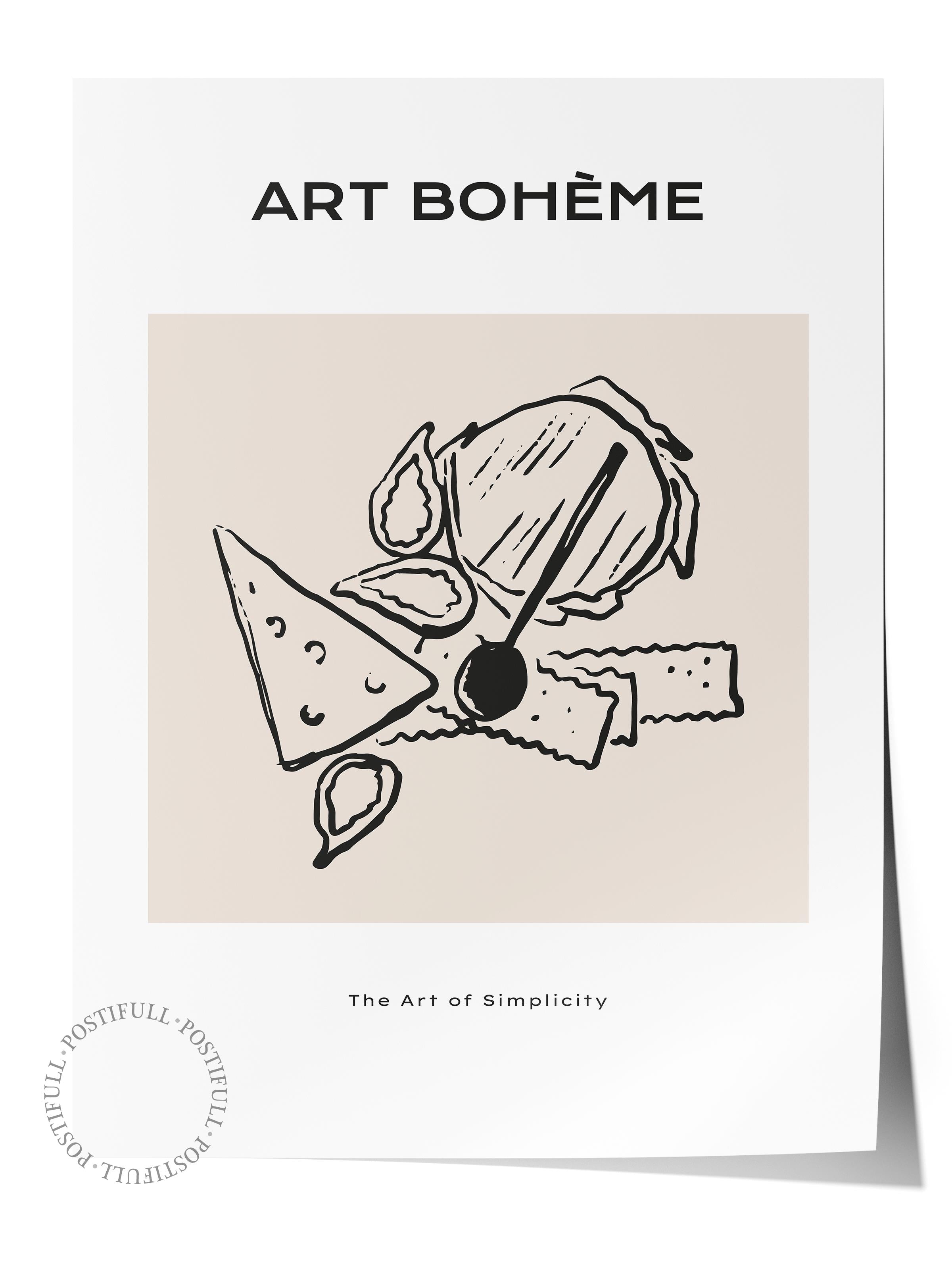 Gezi Çizim Temalı Duvar Posteri, Estetik Çerçevesiz Poster - Yatak Odası, Salon, Mutfak Duvar Dekoru