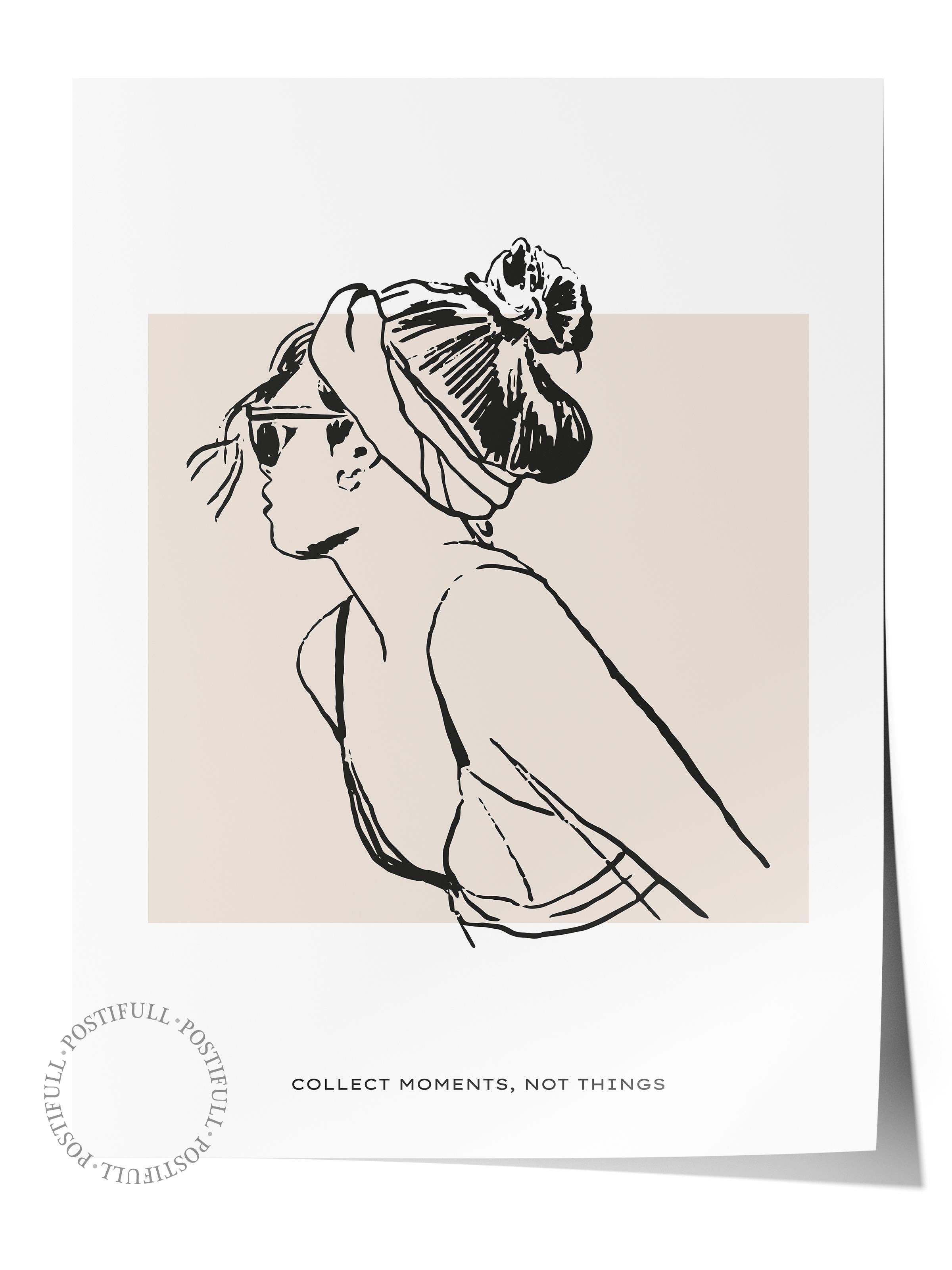 Gezi Çizim Temalı Duvar Posteri, Estetik Çerçevesiz Poster - Yatak Odası, Salon, Mutfak Duvar Dekoru