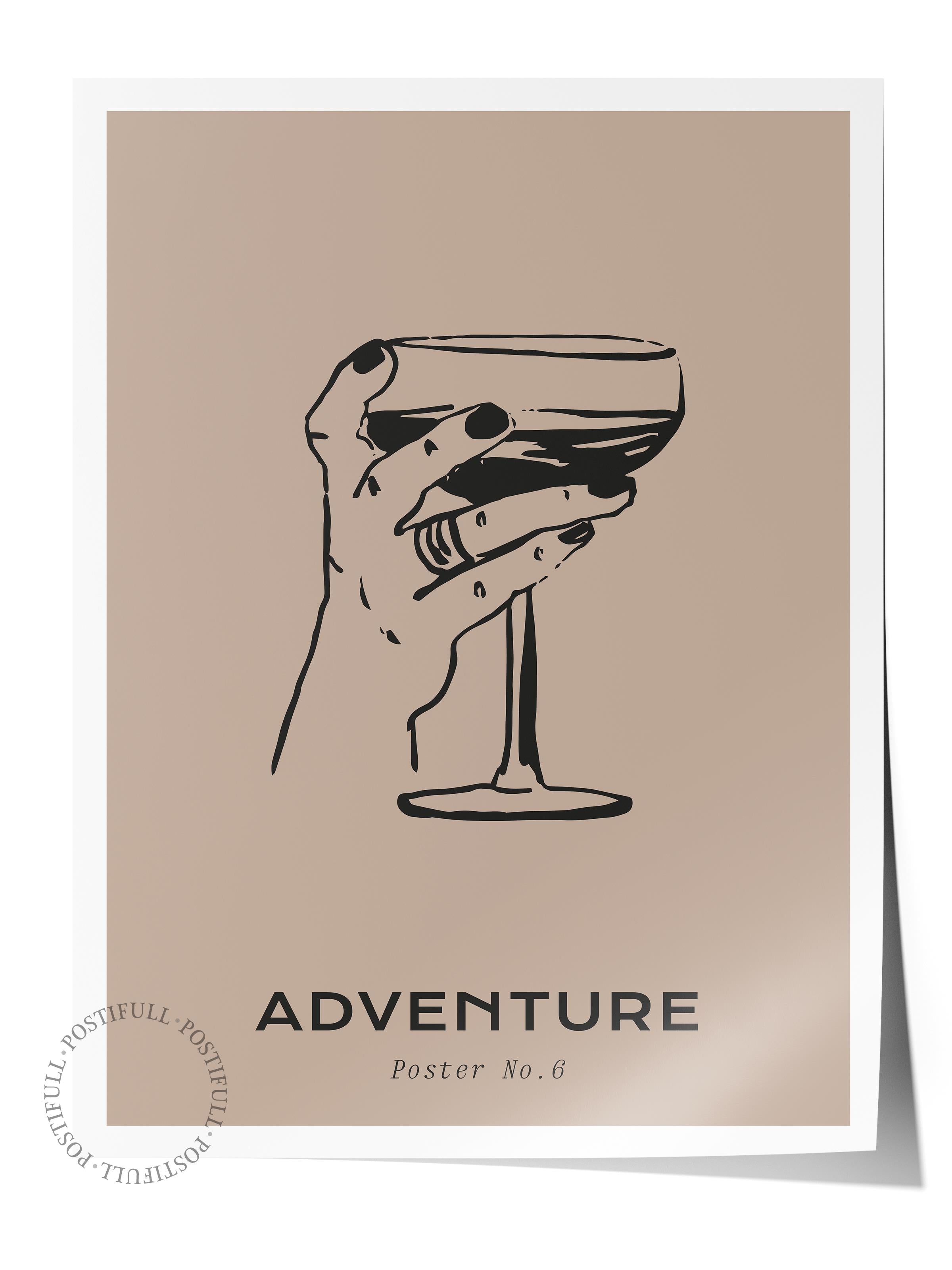 Gezi Çizim Temalı Duvar Posteri, Estetik Çerçevesiz Poster - Yatak Odası, Salon, Mutfak Duvar Dekoru