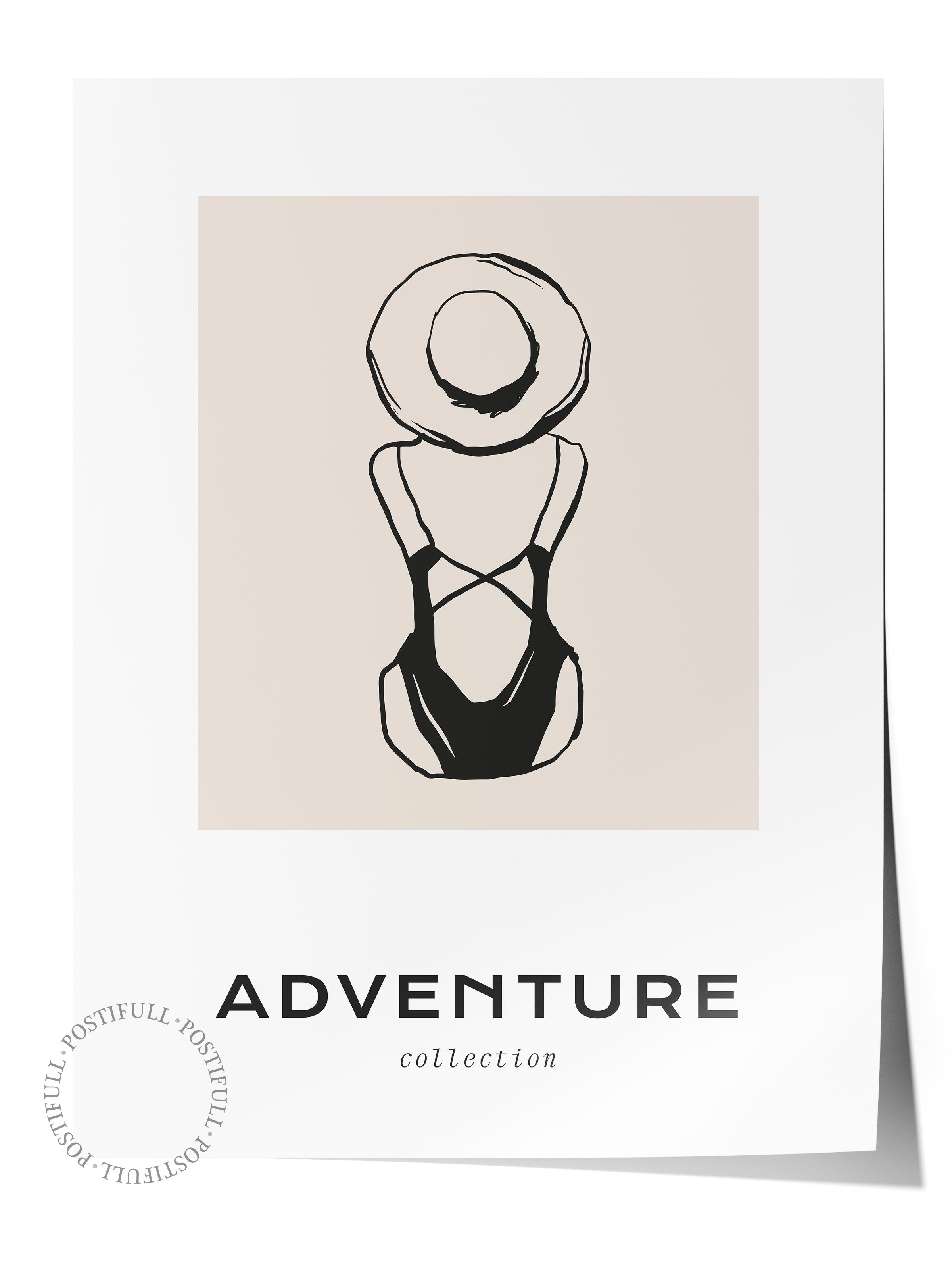 Gezi Çizim Temalı Duvar Posteri, Estetik Çerçevesiz Poster - Yatak Odası, Salon, Mutfak Duvar Dekoru